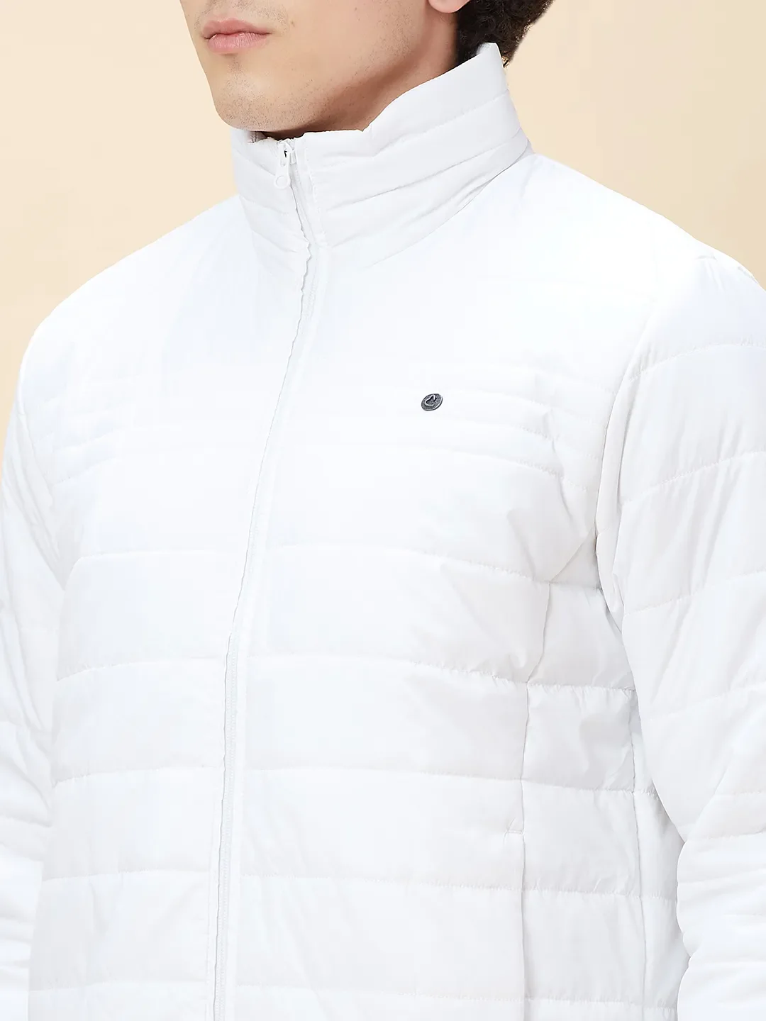 White Regular Fit Long Sleeves Men's Jacket by Being Human Clothing - Image 5