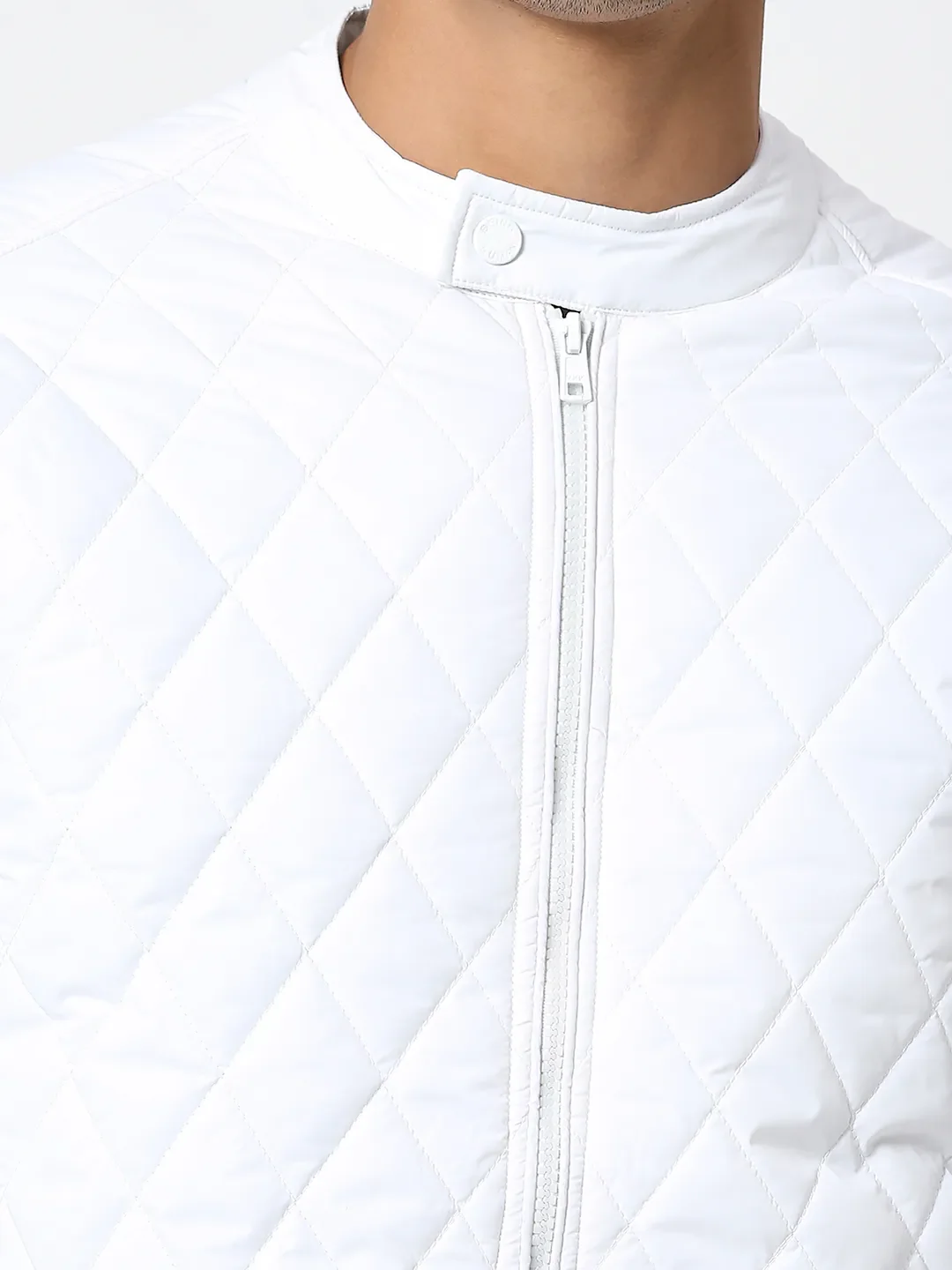 White Regular Fit Long Sleeves Men's Jacket by Being Human Clothing - Image 5