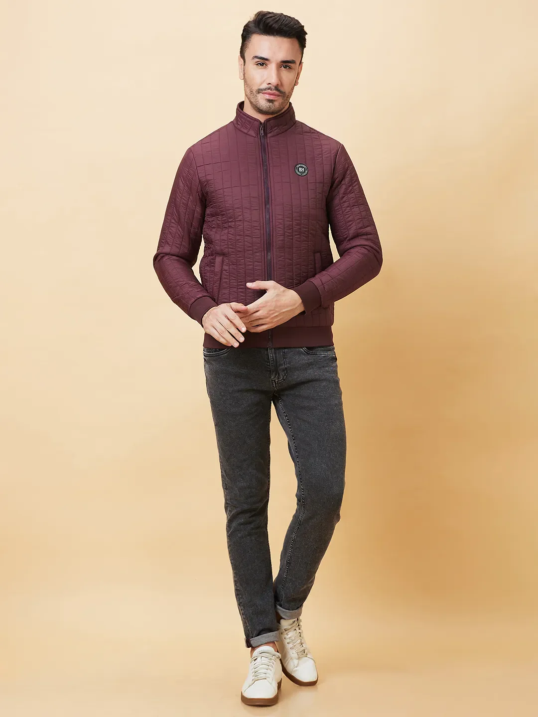 Red Regular Fit Long Sleeves Men's Jacket by Being Human Clothing - Image 2