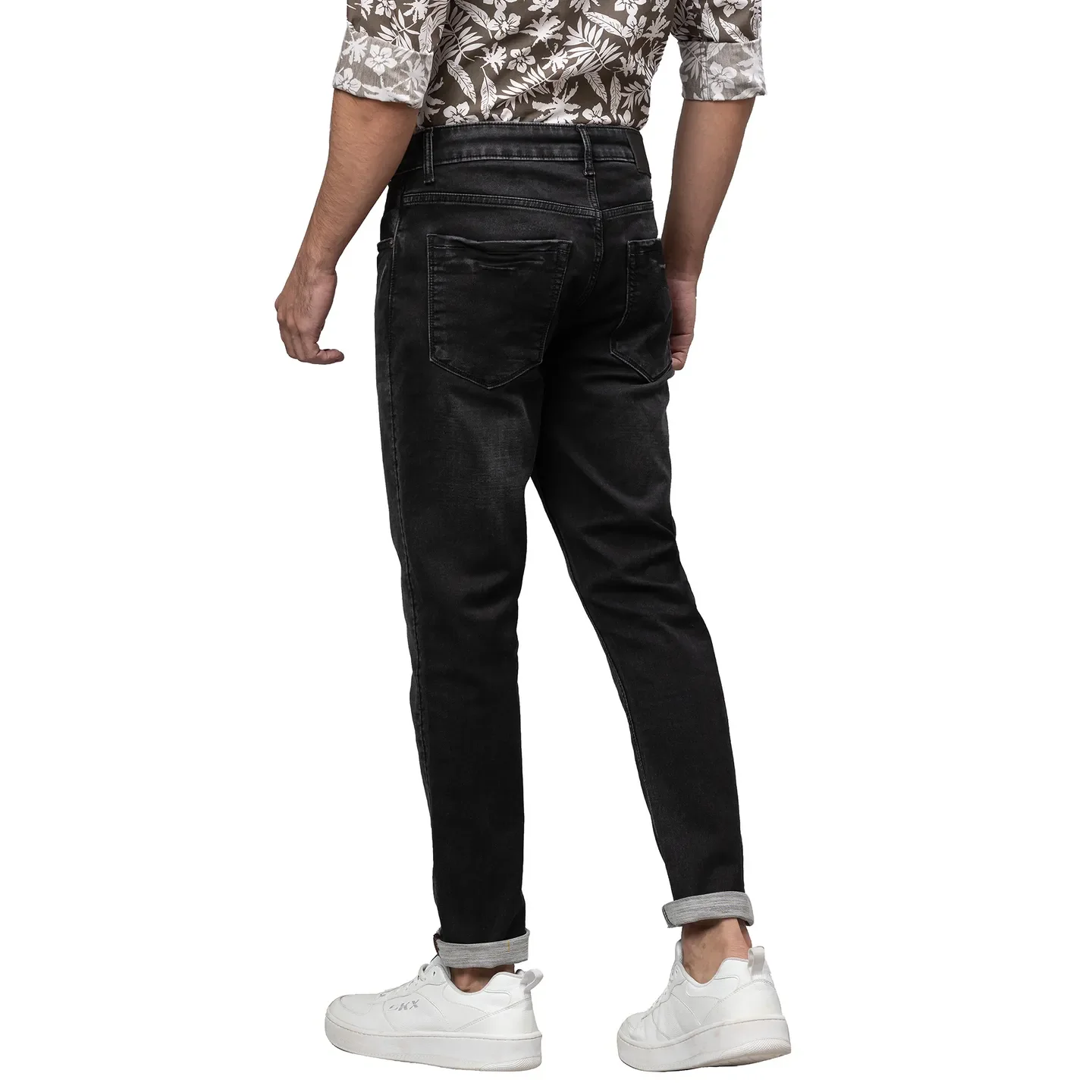 Black Jogger Fit Men's Denims by Being Human Clothing - Image 3