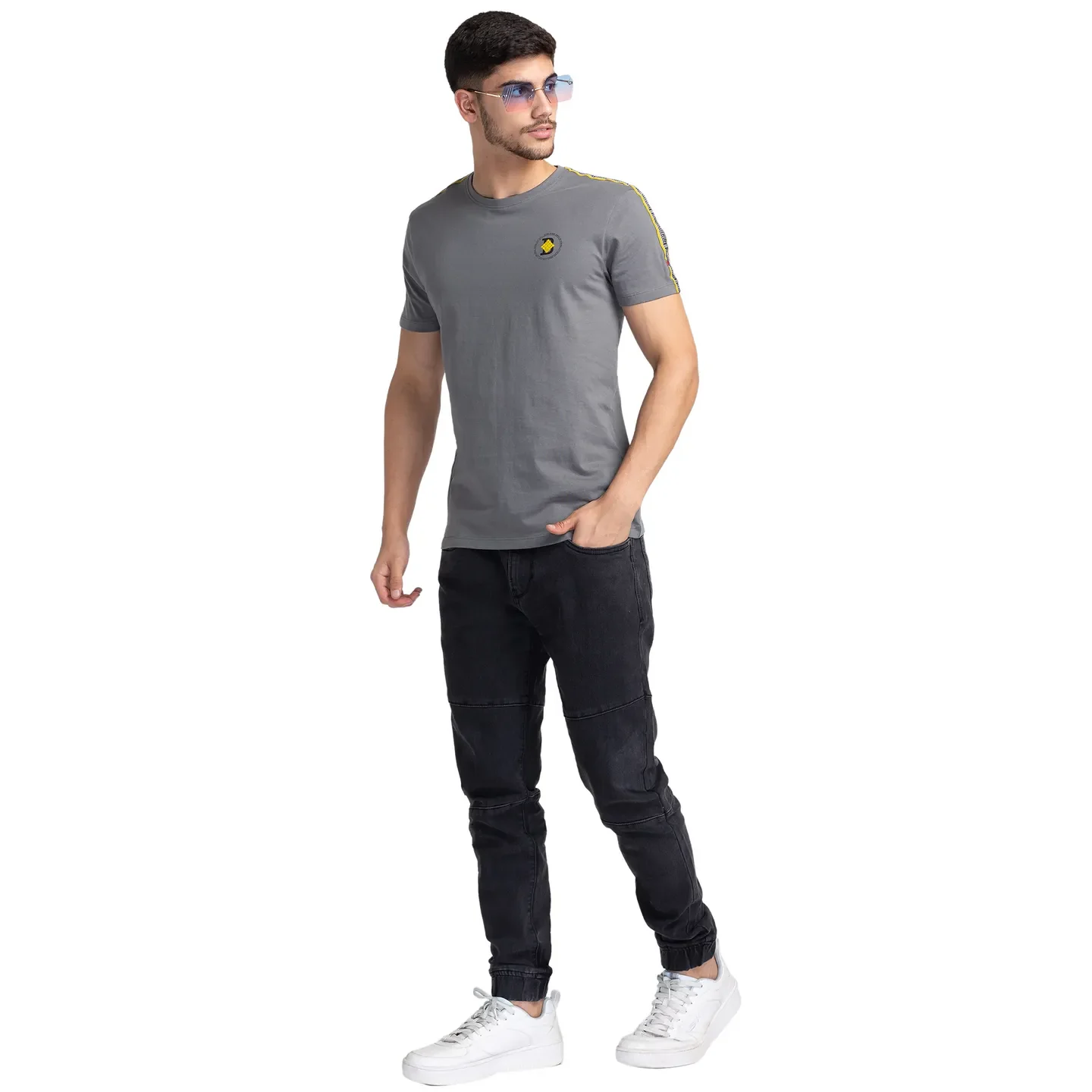 Black Jogger Fit Men's Denims by Being Human Clothing - Image 6