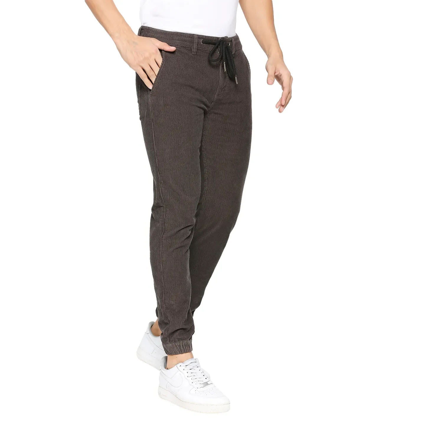 Charcoal Slim Fit Joggers For Men By Being Human Clothing - Image 3