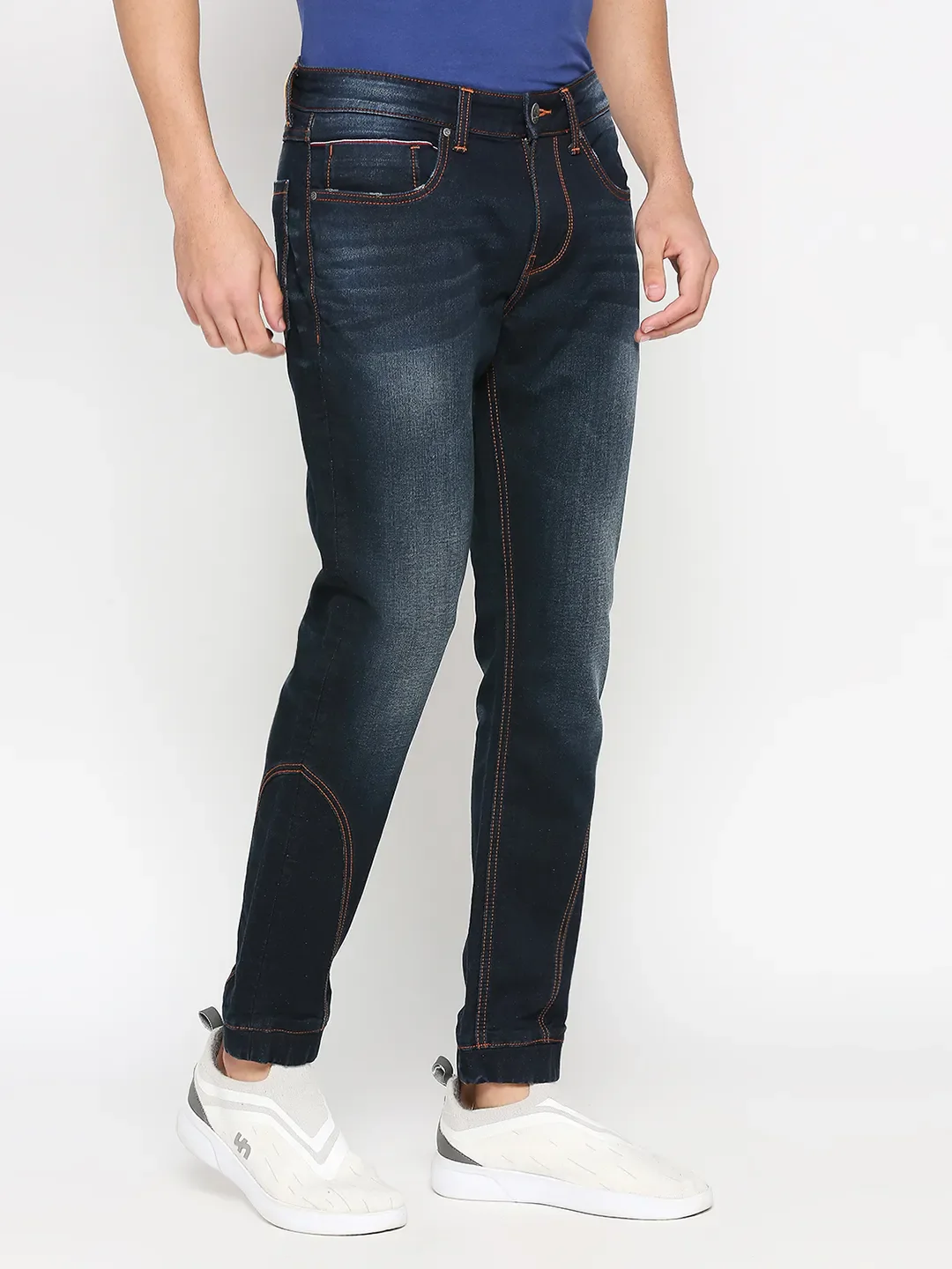 Blue Jogger Fit Men's Denims by Being Human Clothing - Image 3