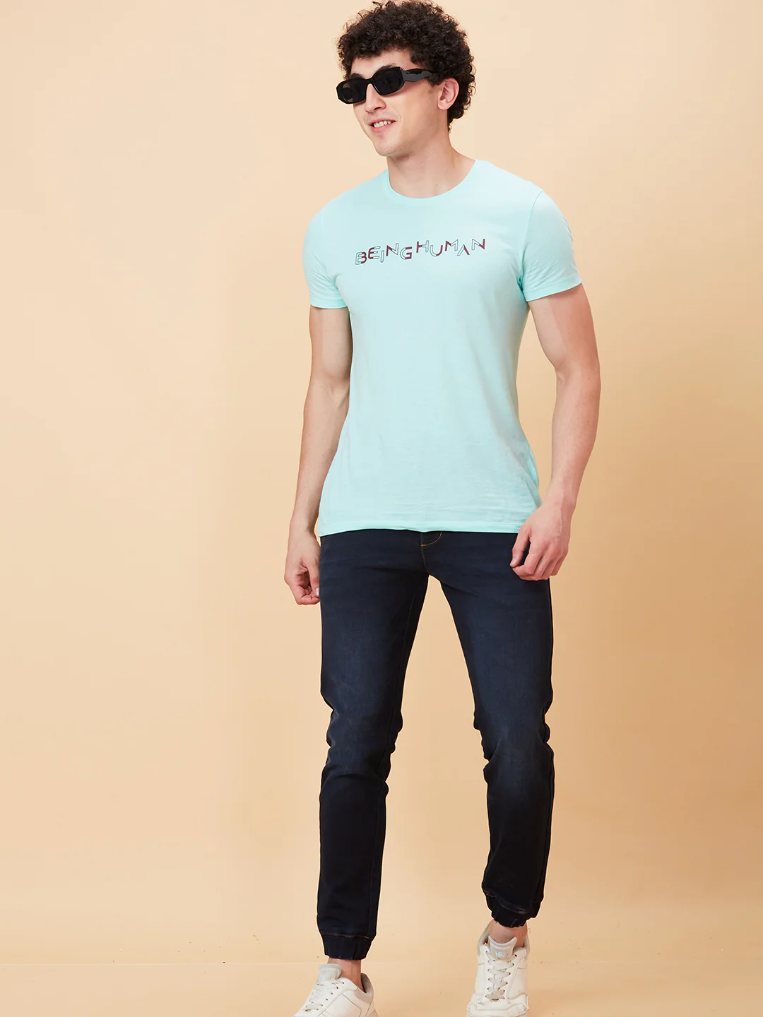 Dark Blue Jogger Fit Denims For Men By Being Human Clothing - Image 6