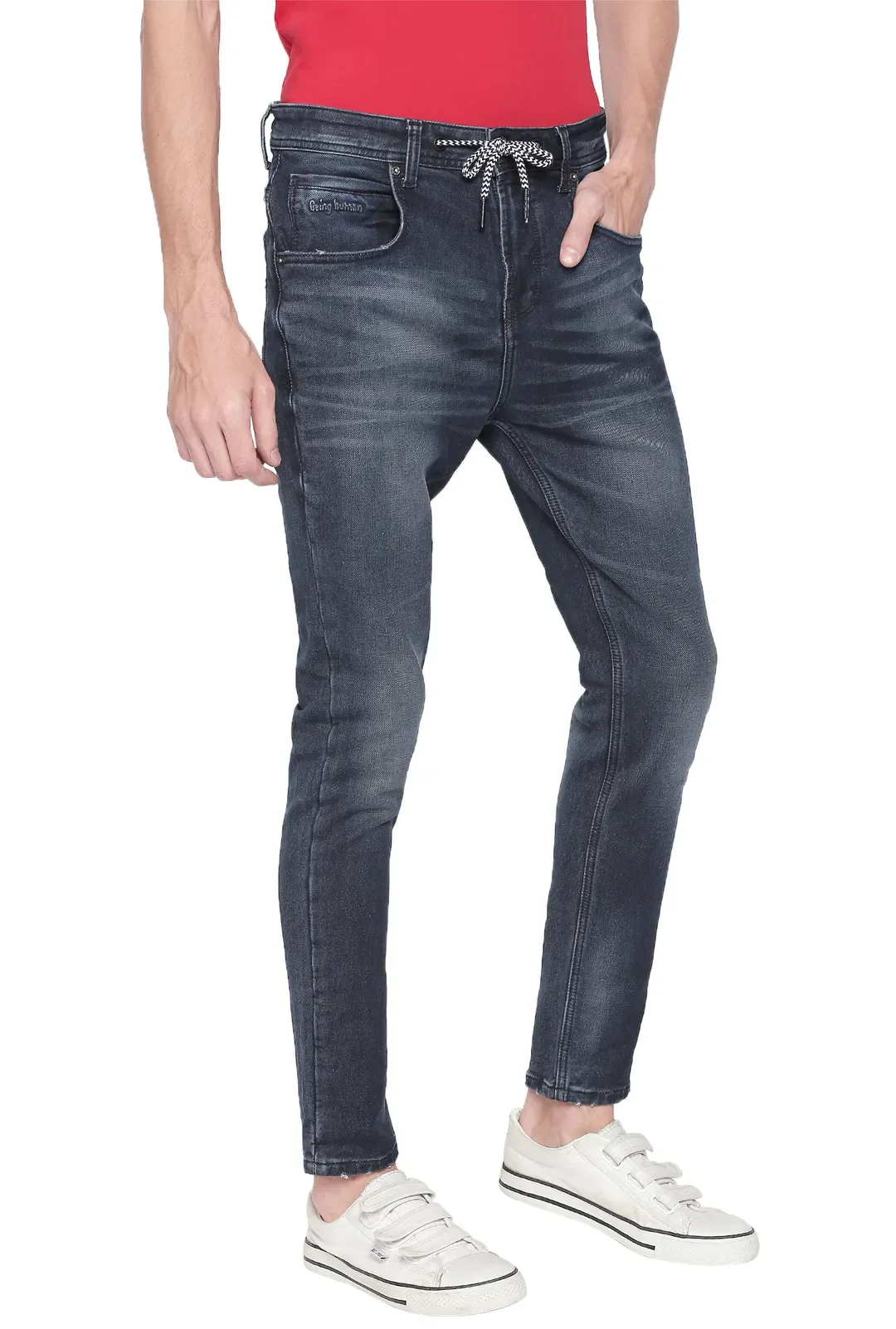 Blue Jogger Fit Men's Denims by Being Human Clothing - Image 2