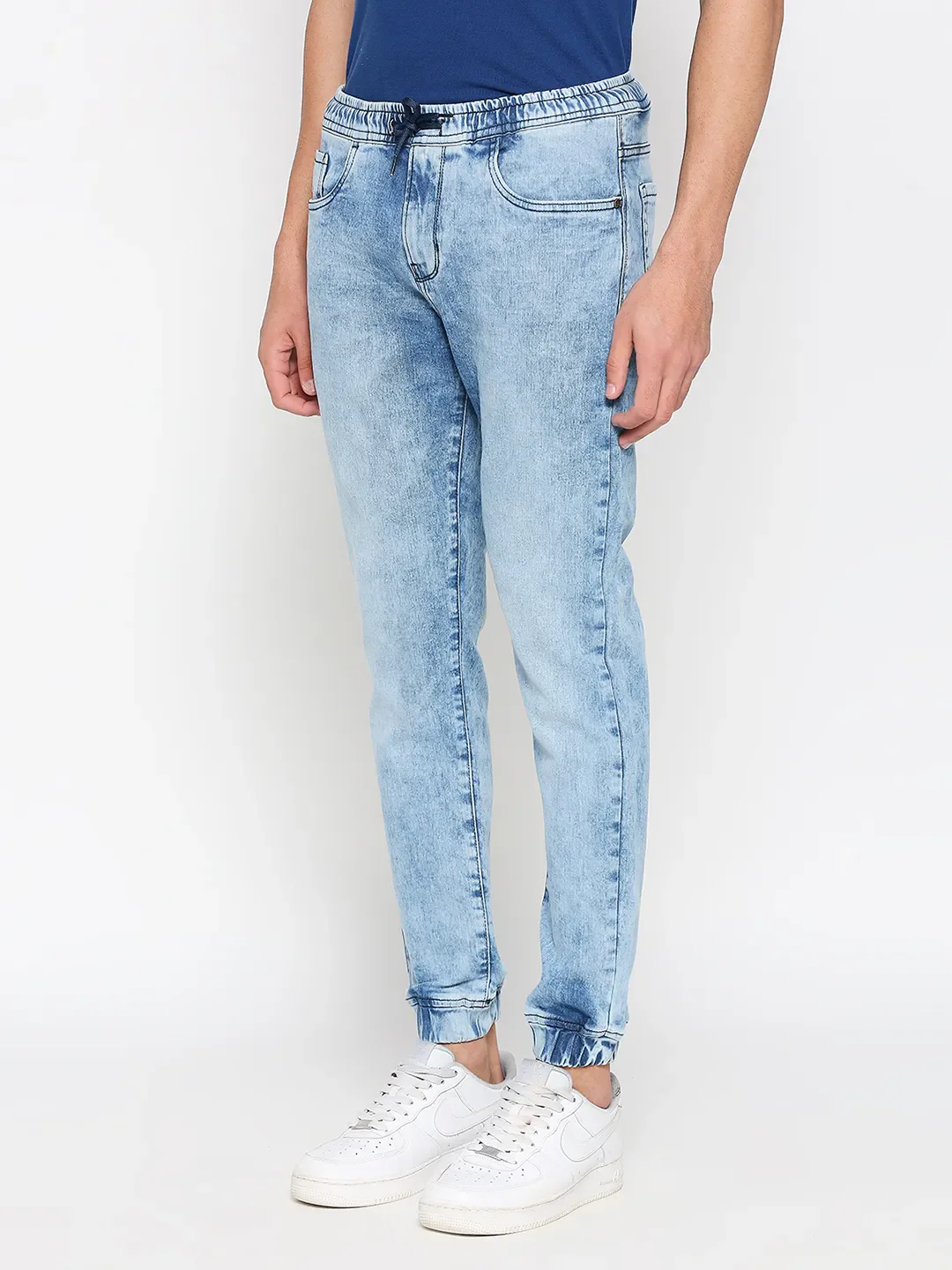 Blue Jogger Fit Men's Denims by Being Human Clothing - Image 2