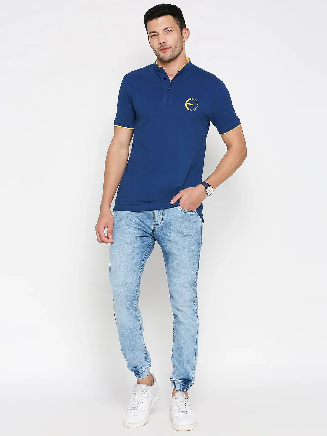 Blue Jogger Fit Men's Denims by Being Human Clothing - Image 6