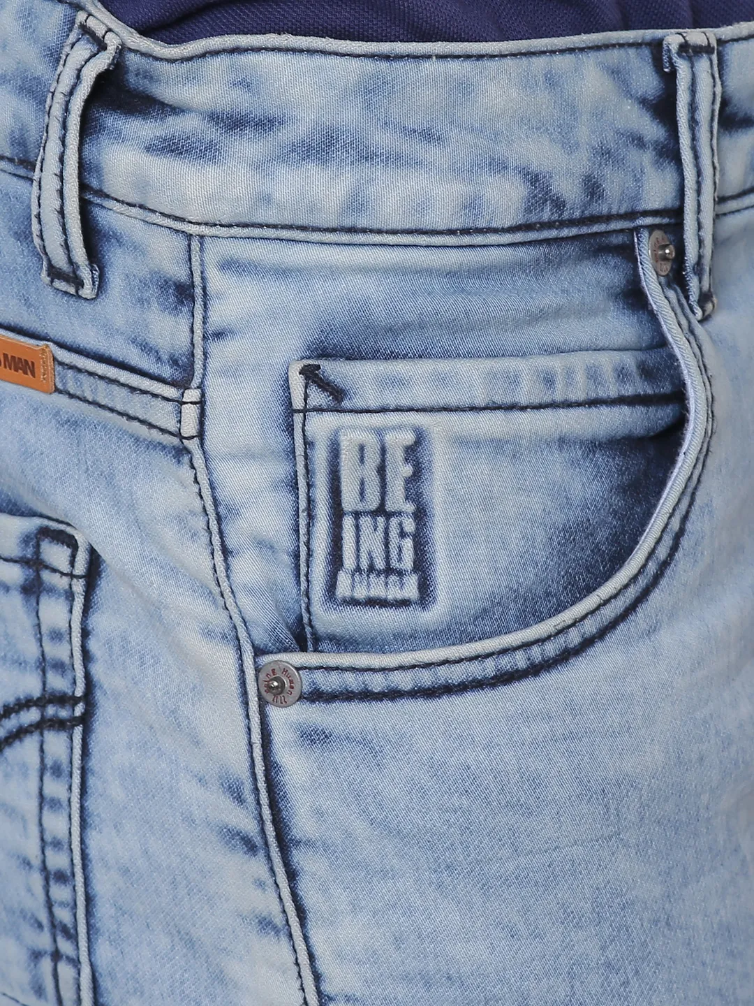 Blue Jogger Fit Men's Denims by Being Human Clothing - Image 4