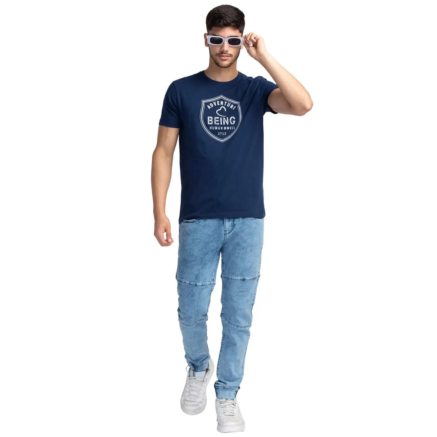 Blue Jogger Fit Men's Denims by Being Human Clothing - Image 6