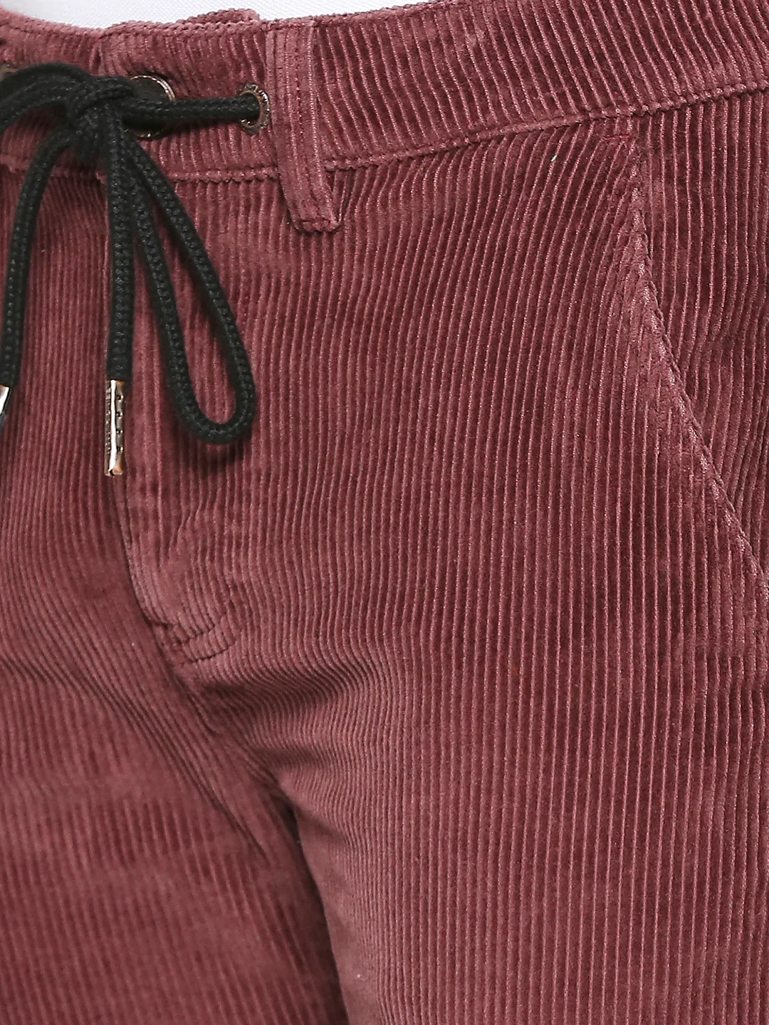 Maroon Slim Fit Joggers For Men By Being Human Clothing - Image 5