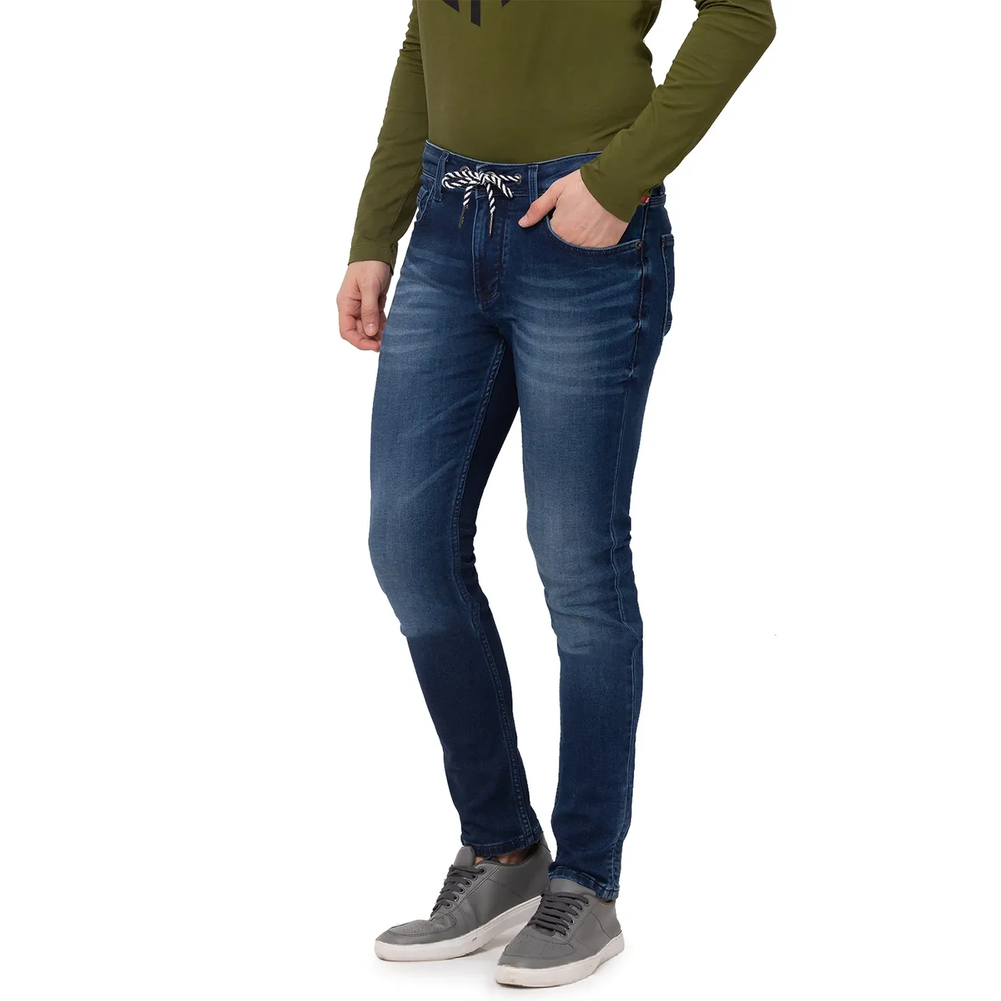 Blue Jogger Fit Men's Denims by Being Human Clothing - Image 5