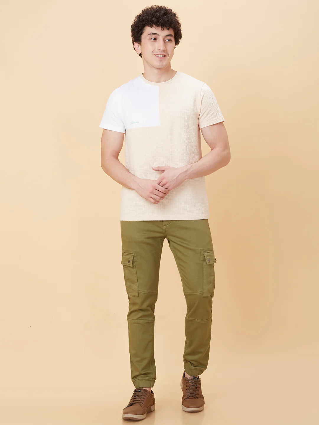 Olive Slim Fit Joggers For Men By Being Human Clothing - Image 6