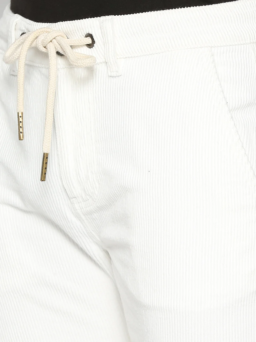White Slim Fit Joggers For Men By Being Human Clothing - Image 5
