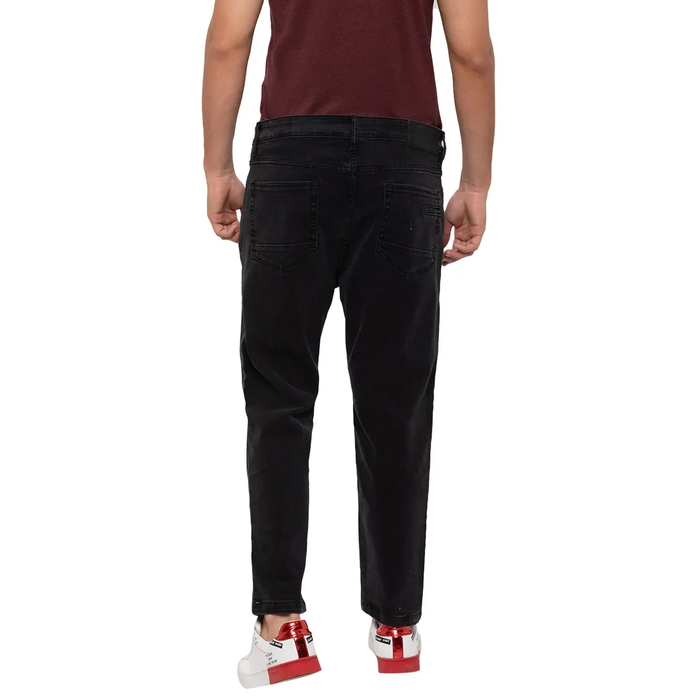 Black Cropped Fit Men's Denims by Being Human Clothing - Image 3