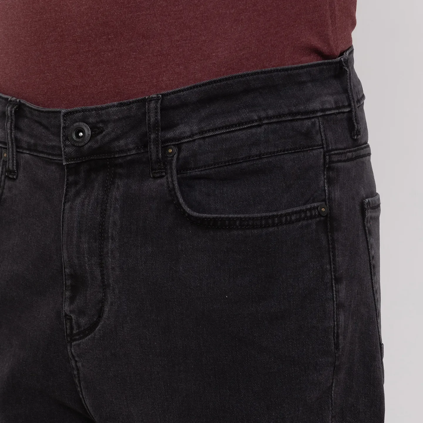 Black Cropped Fit Men's Denims by Being Human Clothing - Image 5