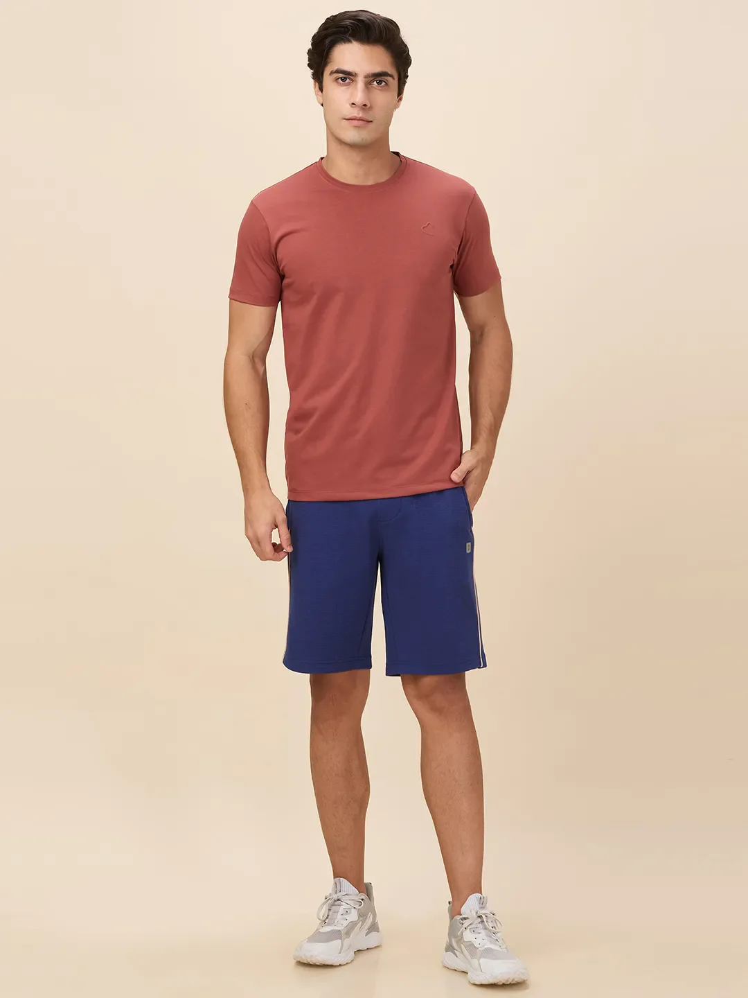 Brick Slim Fit Round Neck Men's T-Shirt by Being Human Clothing - Image 2