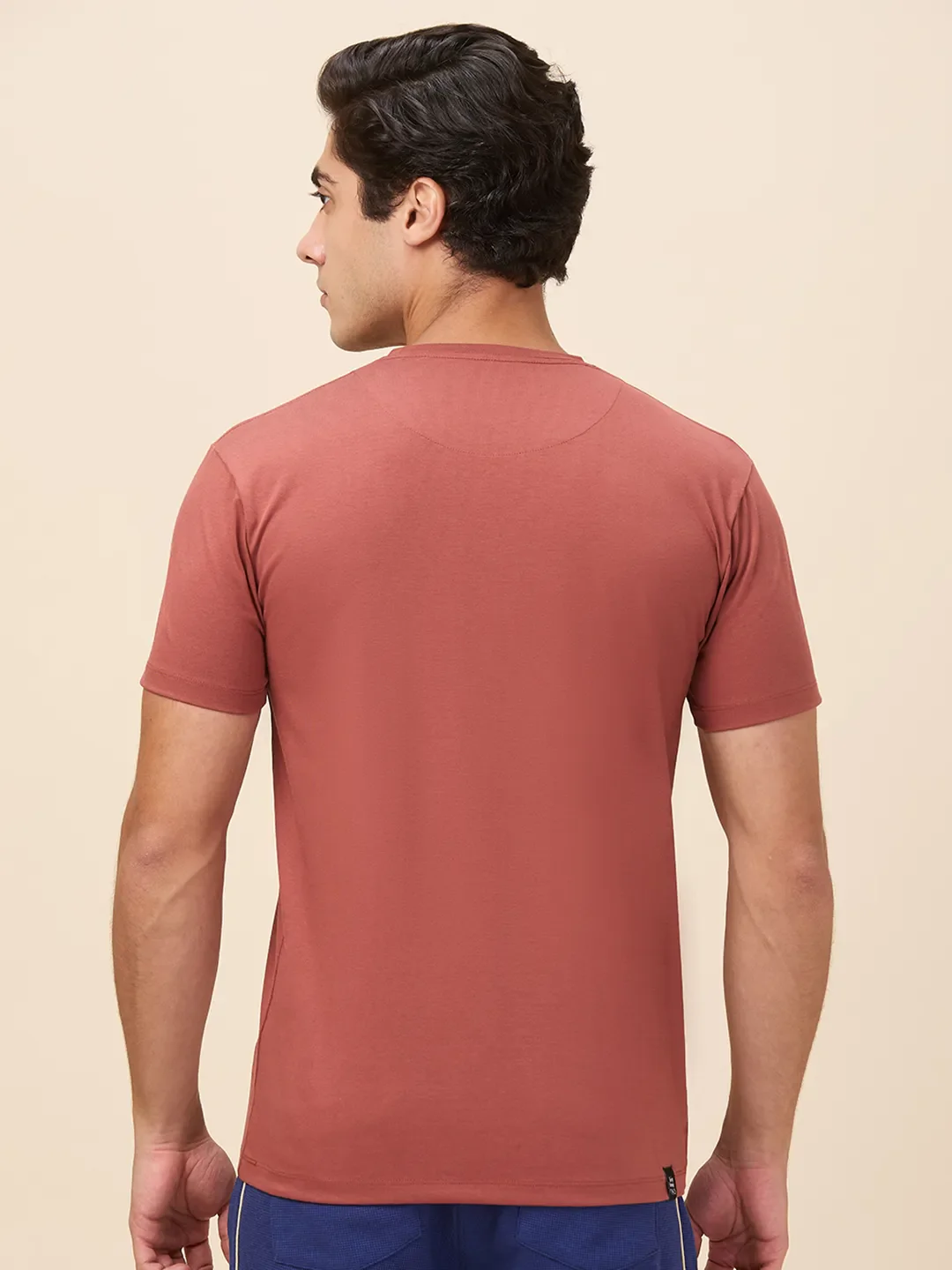 Brick Slim Fit Round Neck Men's T-Shirt by Being Human Clothing - Image 3