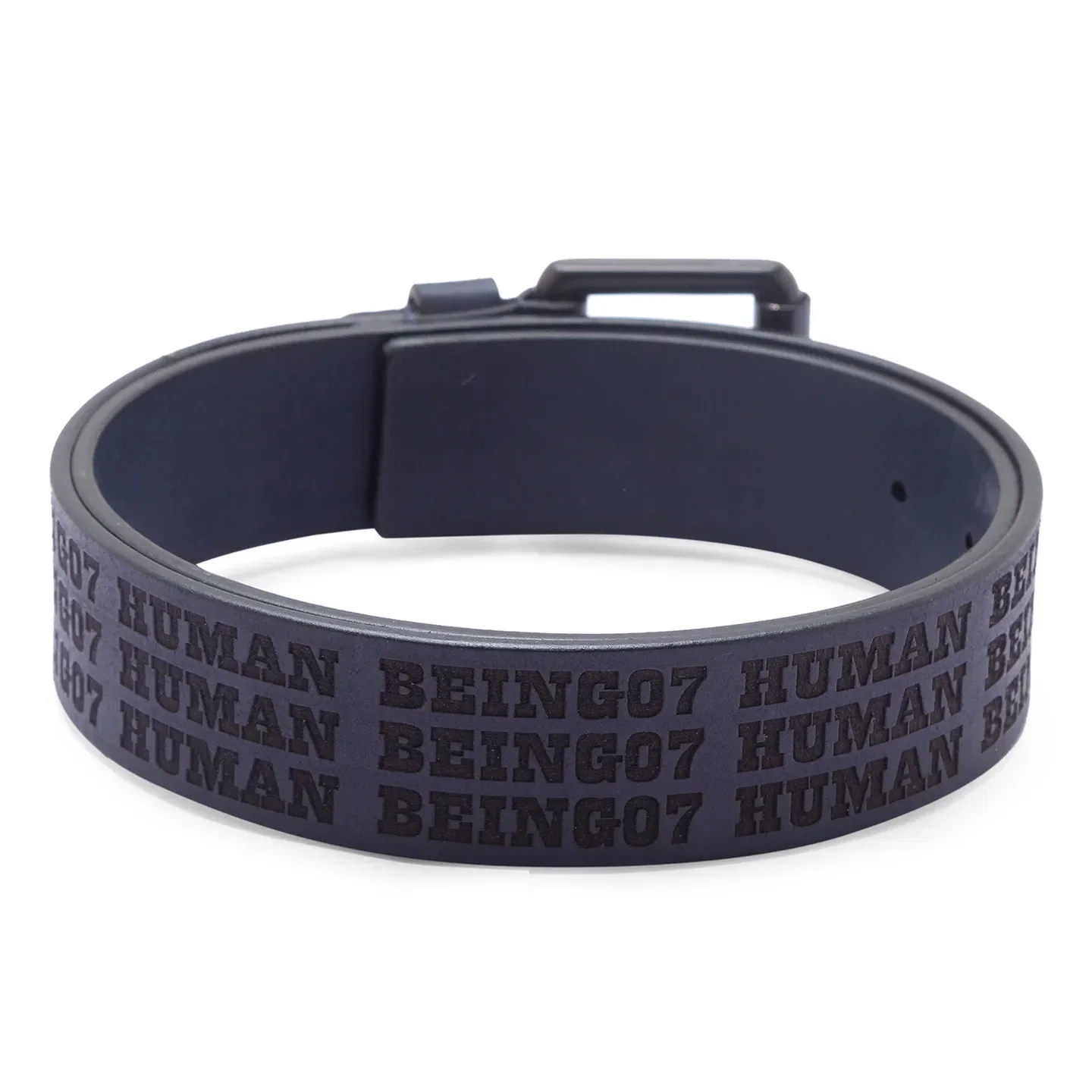 Navy Leather Men's Belt By Being Human Clothing - Image 2