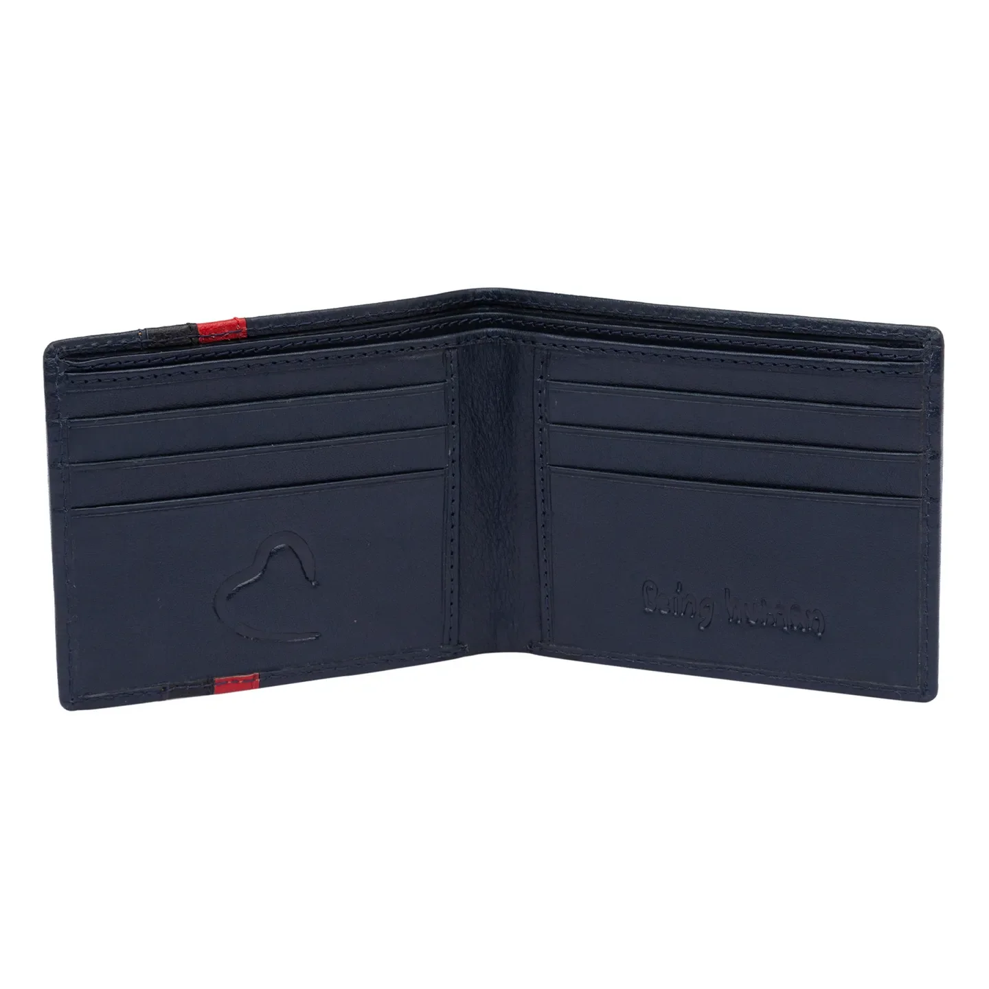 Navy Leather Men's Wallet by Being Human Clothing - Image 3