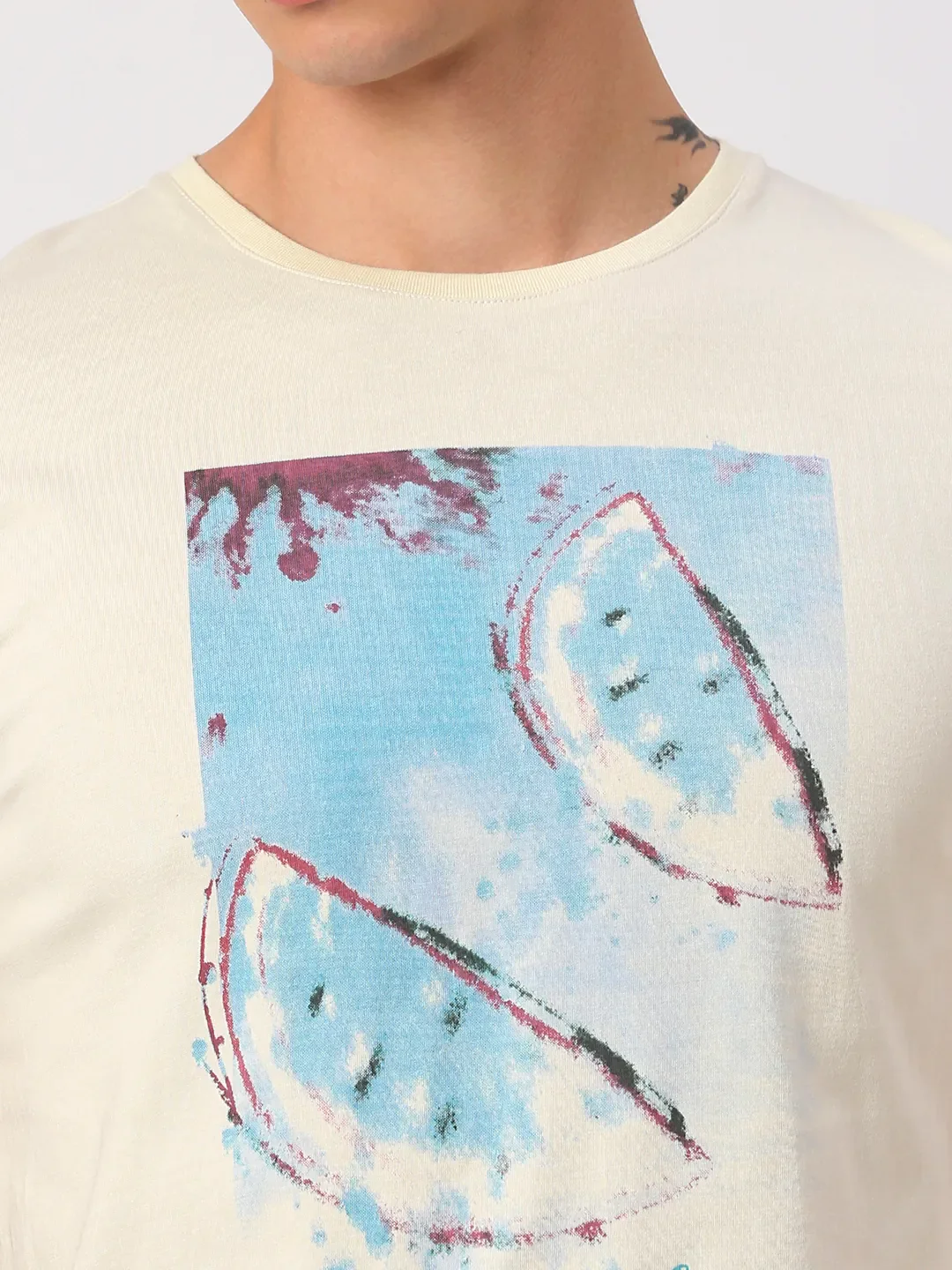 White Regular Fit Men's Short Sleeves T-Shirt by Being Human Clothing - Image 3