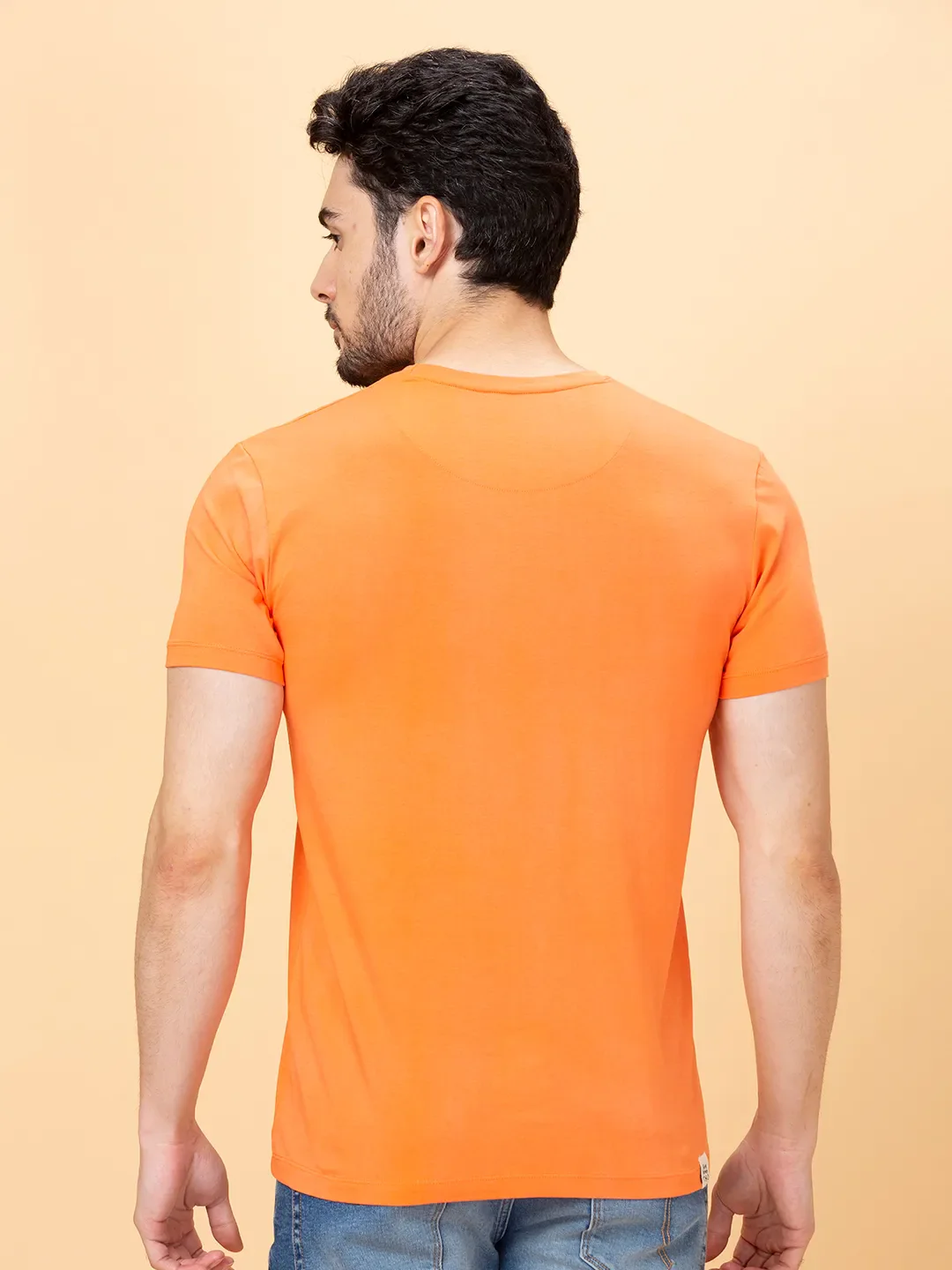 Coral Regular Fit Round Neck Men's T-Shirt by Being Human Clothing - Image 3