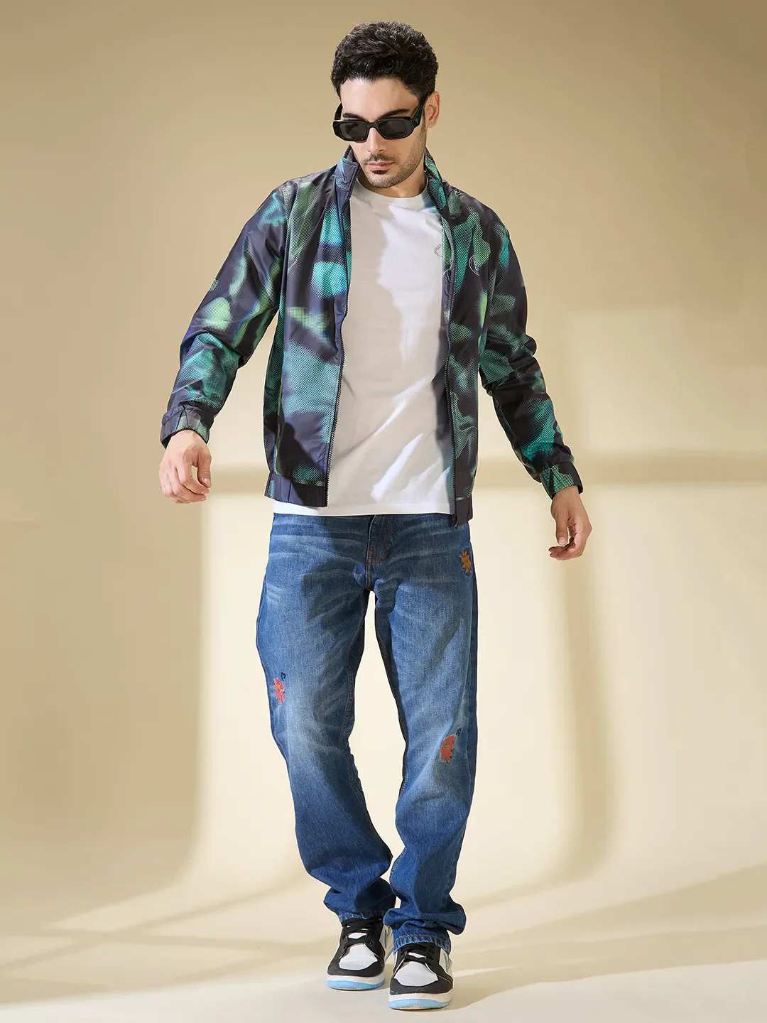 Black Regular Fit Men's Jacket by Being Human Clothing - Image 6