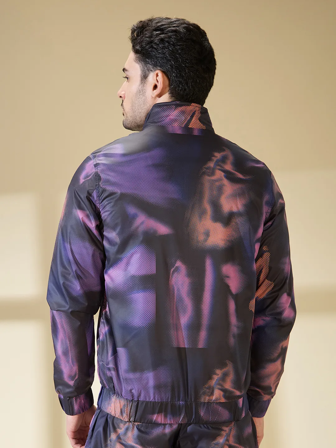 Black & Purple Regular Fit Men's Jacket by Being Human Clothing - Image 3