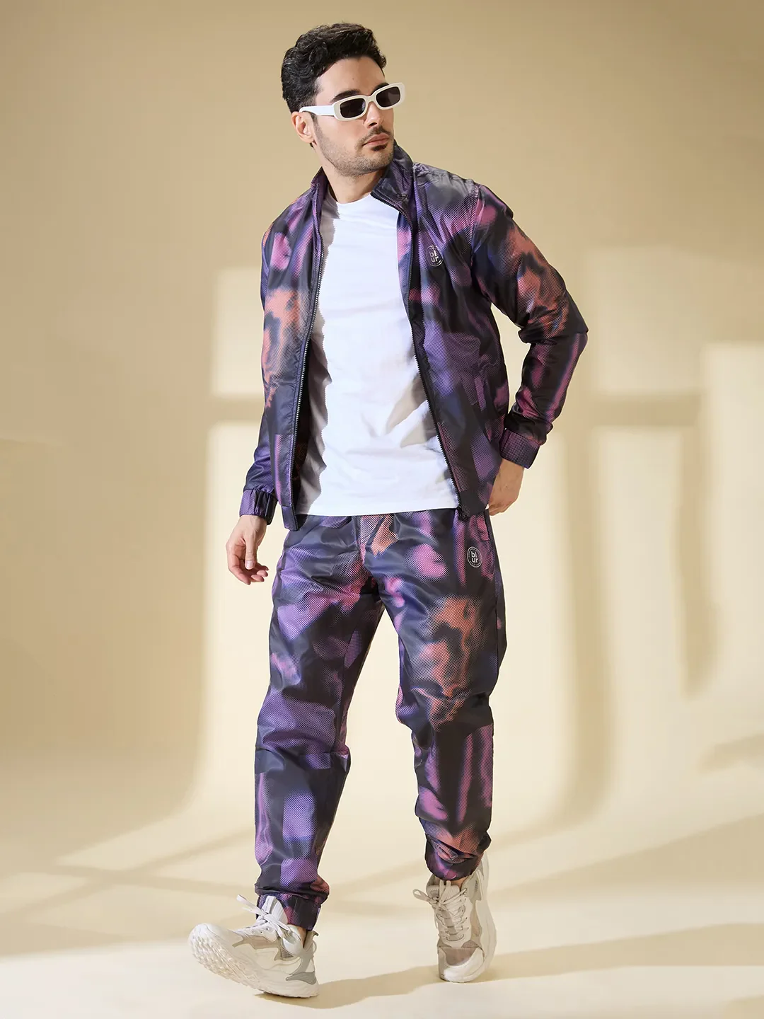 Black & Purple Regular Fit Men's Jacket by Being Human Clothing - Image 6