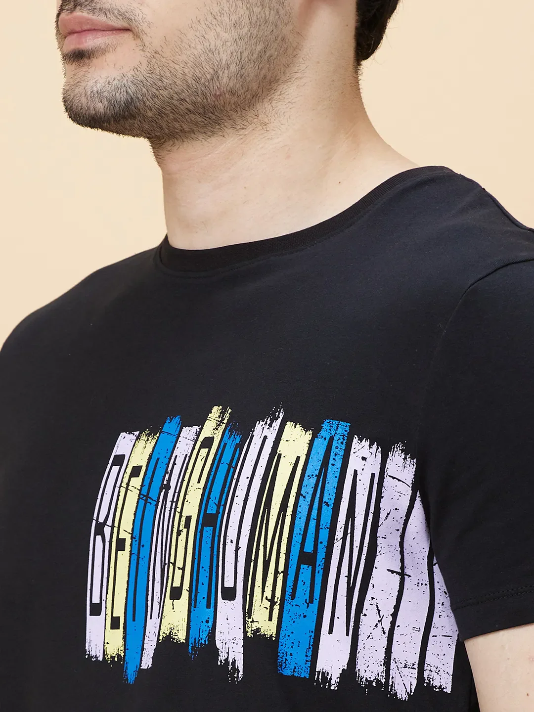 Black Beauty Regular Fit Round Neck Men's T-Shirt by Being Human Clothing - Image 2