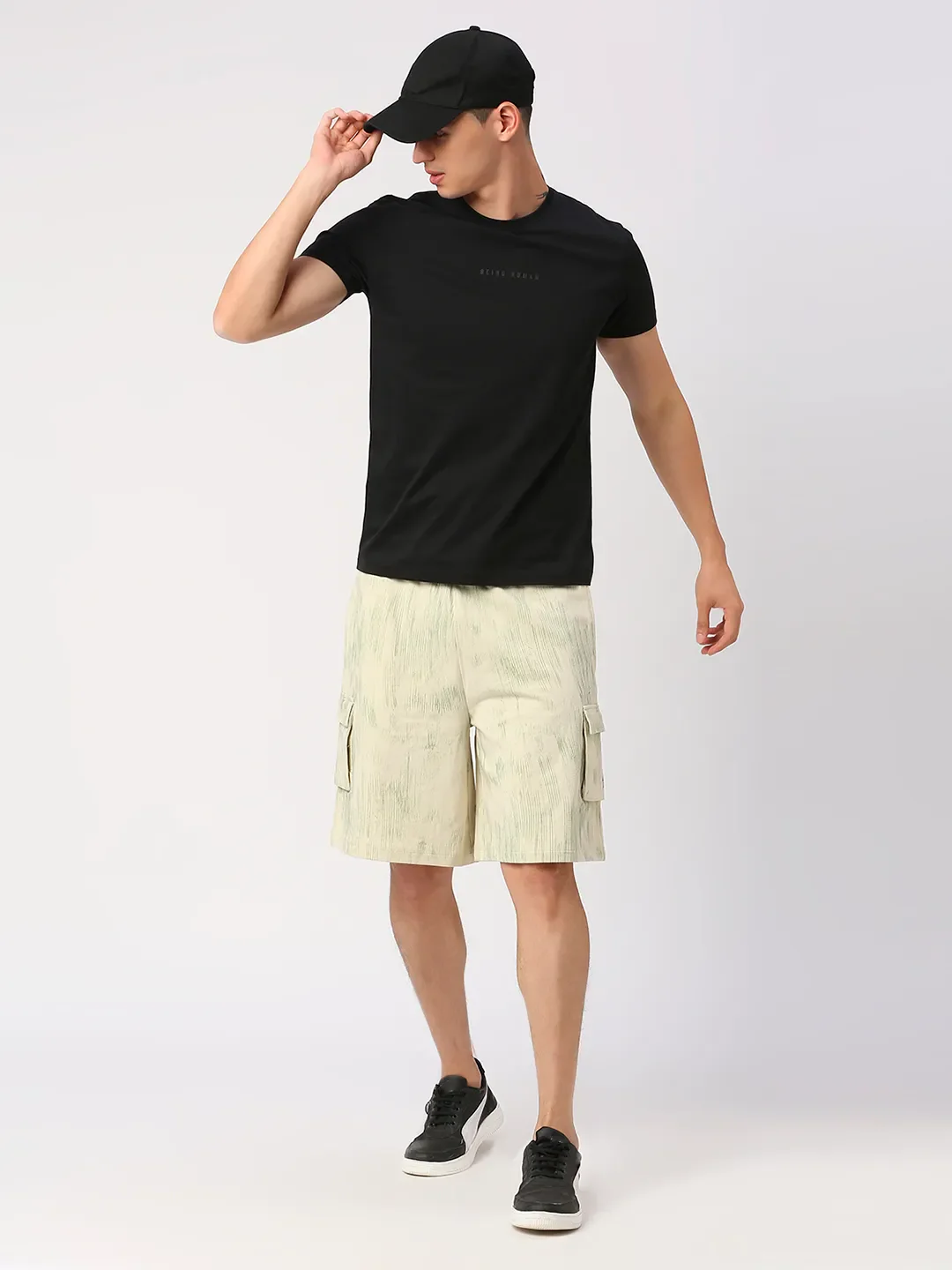 Black Regular Fit Round Neck Men's T-Shirt by Being Human Clothing - Image 12