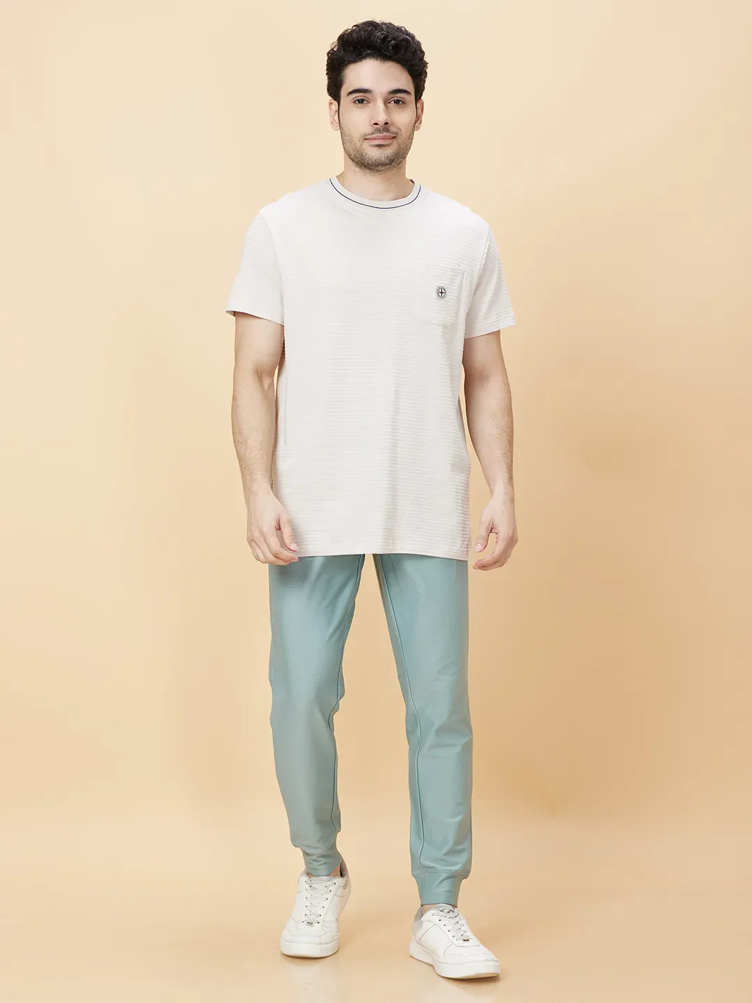 Chalk Regular Fit Round Neck Men's T-Shirt by Being Human Clothing - Image 2