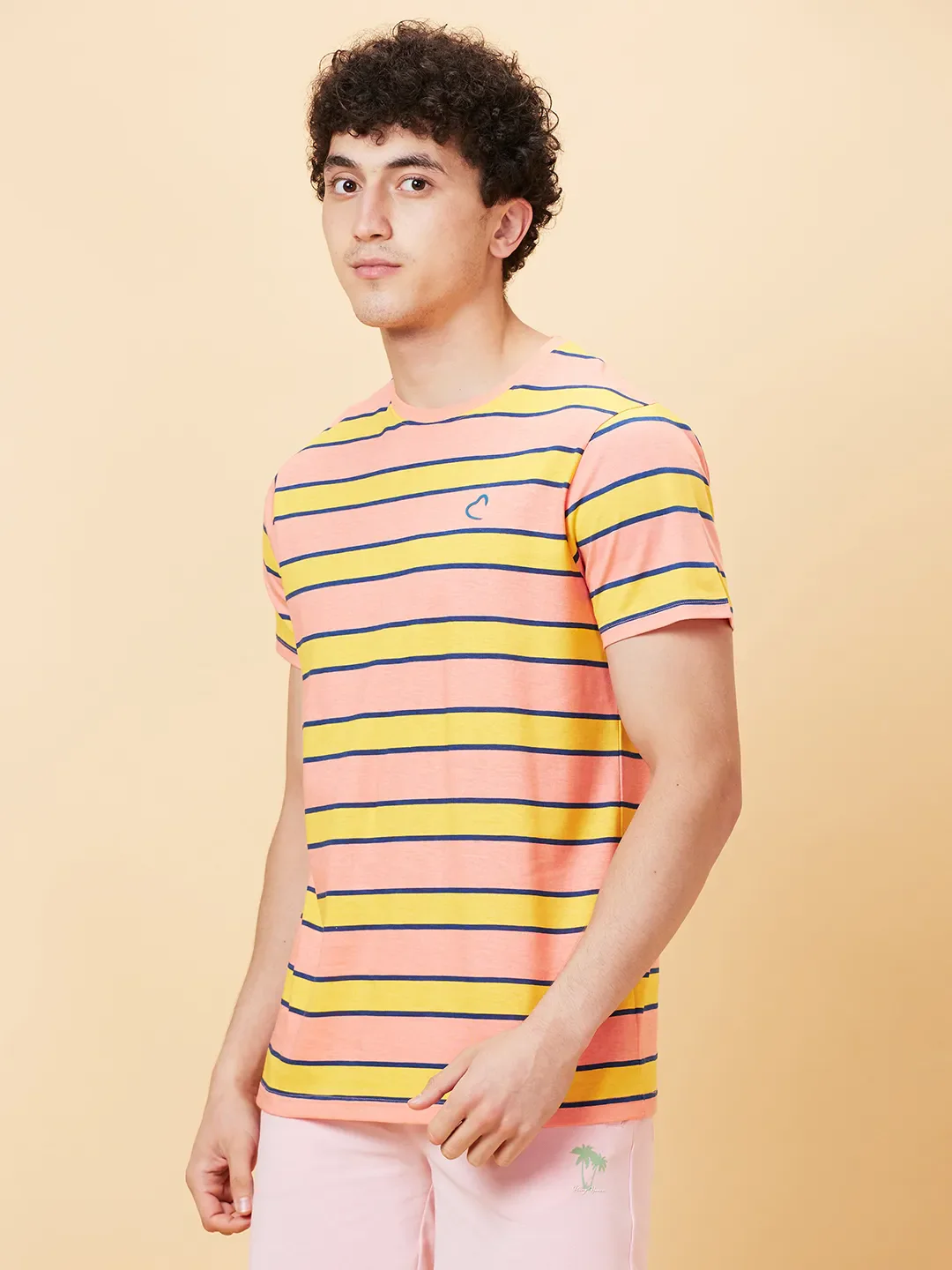 Coral Regular Fit Round Neck Men's T-Shirt by Being Human Clothing - Image 3