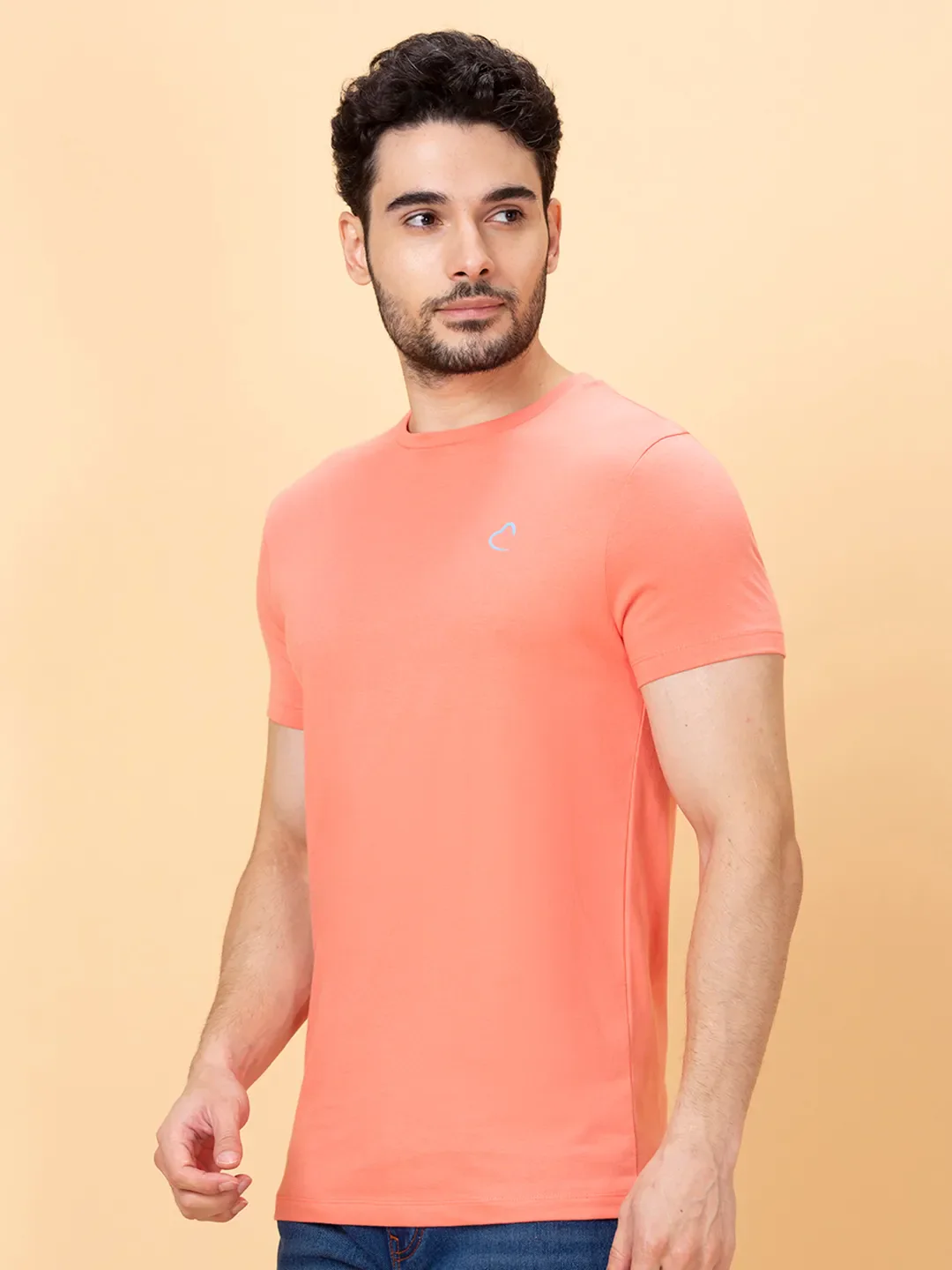 Coral Regular Fit Round Neck Men's T-Shirt by Being Human Clothing - Image 4