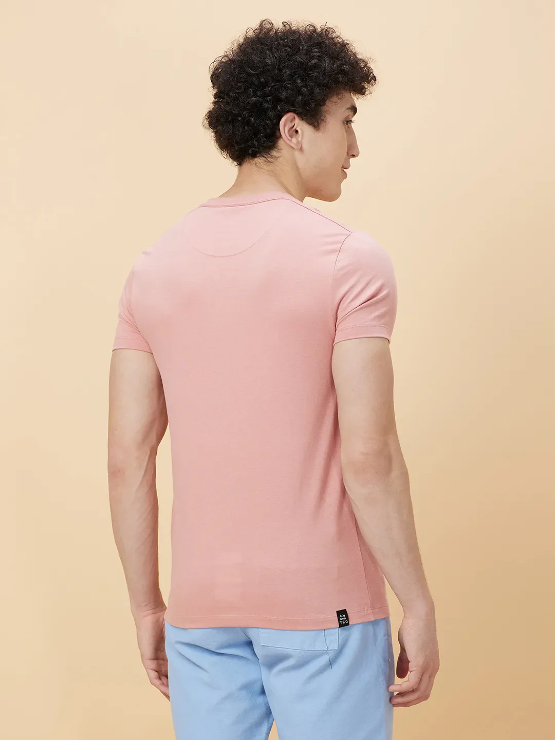 Coral Regular Fit Round Neck Men's T-Shirt by Being Human Clothing - Image 4