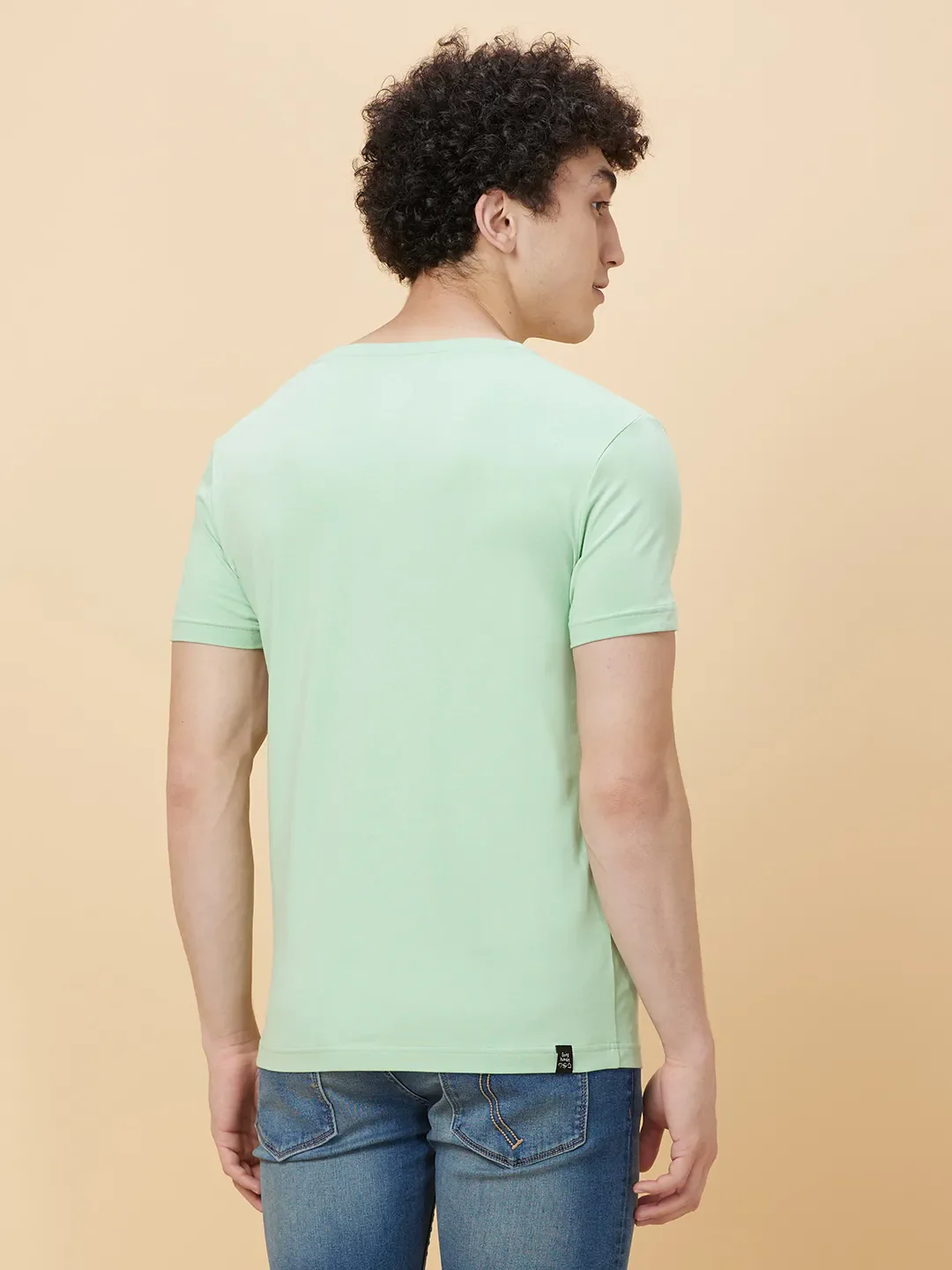 Green Regular Fit Men's Short Sleeves T-Shirt by Being Human Clothing - Image 4
