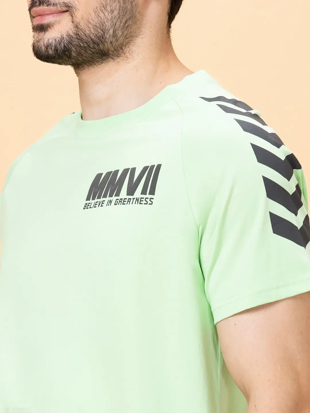 Icy Mint Regular Fit Round Neck Men's T-Shirt by Being Human Clothing - Image 5