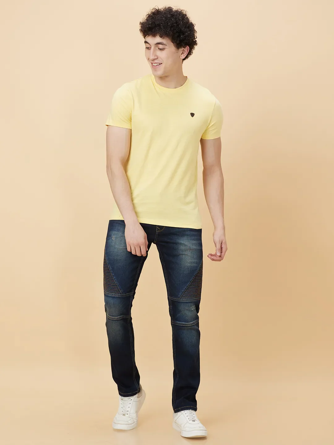 Lemon Regular Fit Round Neck Men's T-Shirt by Being Human Clothing - Image 2