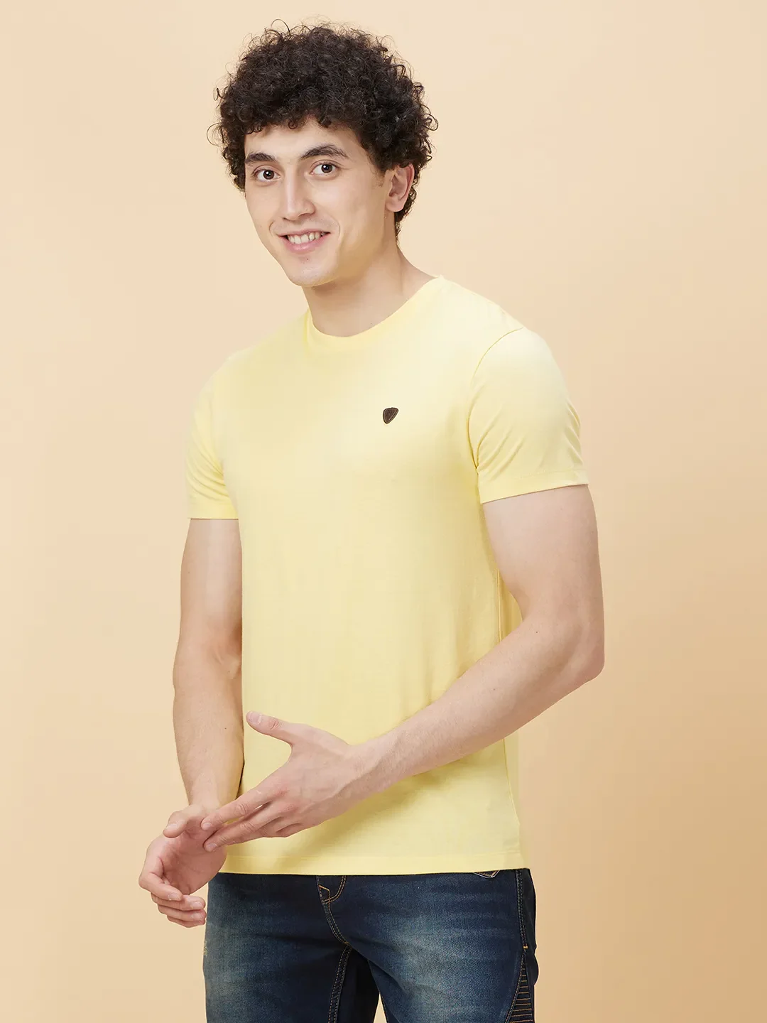 Lemon Regular Fit Round Neck Men's T-Shirt by Being Human Clothing - Image 3