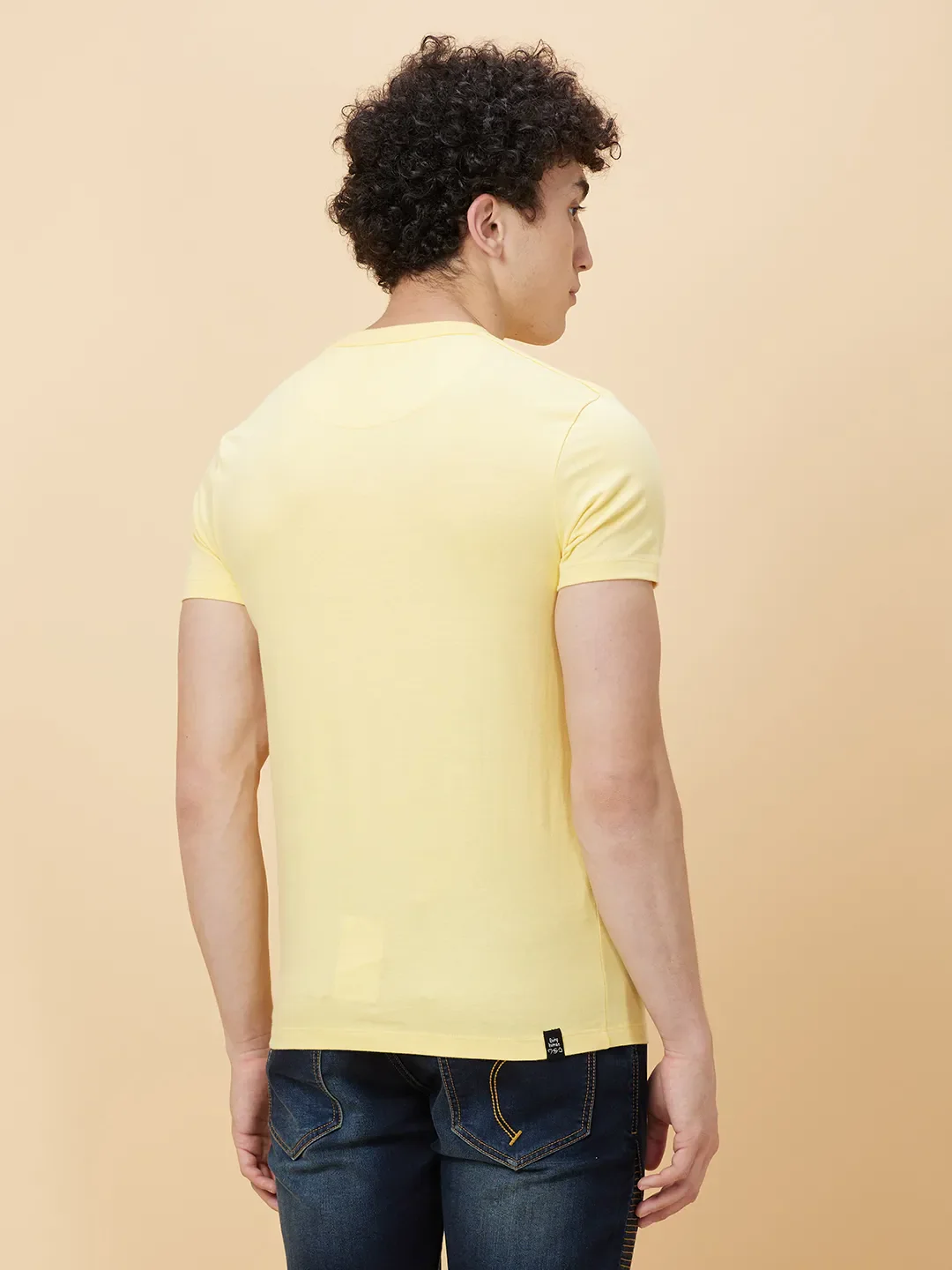 Lemon Regular Fit Round Neck Men's T-Shirt by Being Human Clothing - Image 4