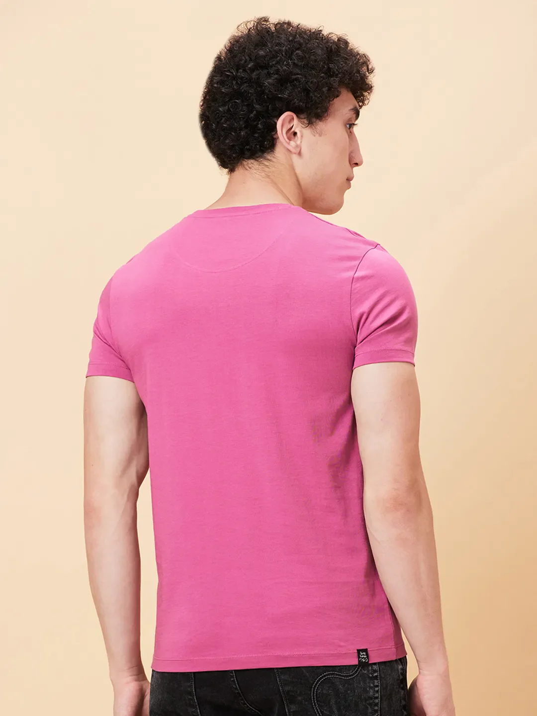 Mauve Haze Regular Fit Round Neck Men's T-Shirt by Being Human Clothing - Image 3
