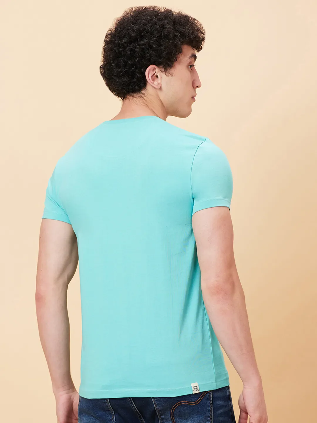 Mint Regular Fit Round Neck Men's T-Shirt by Being Human Clothing - Image 3