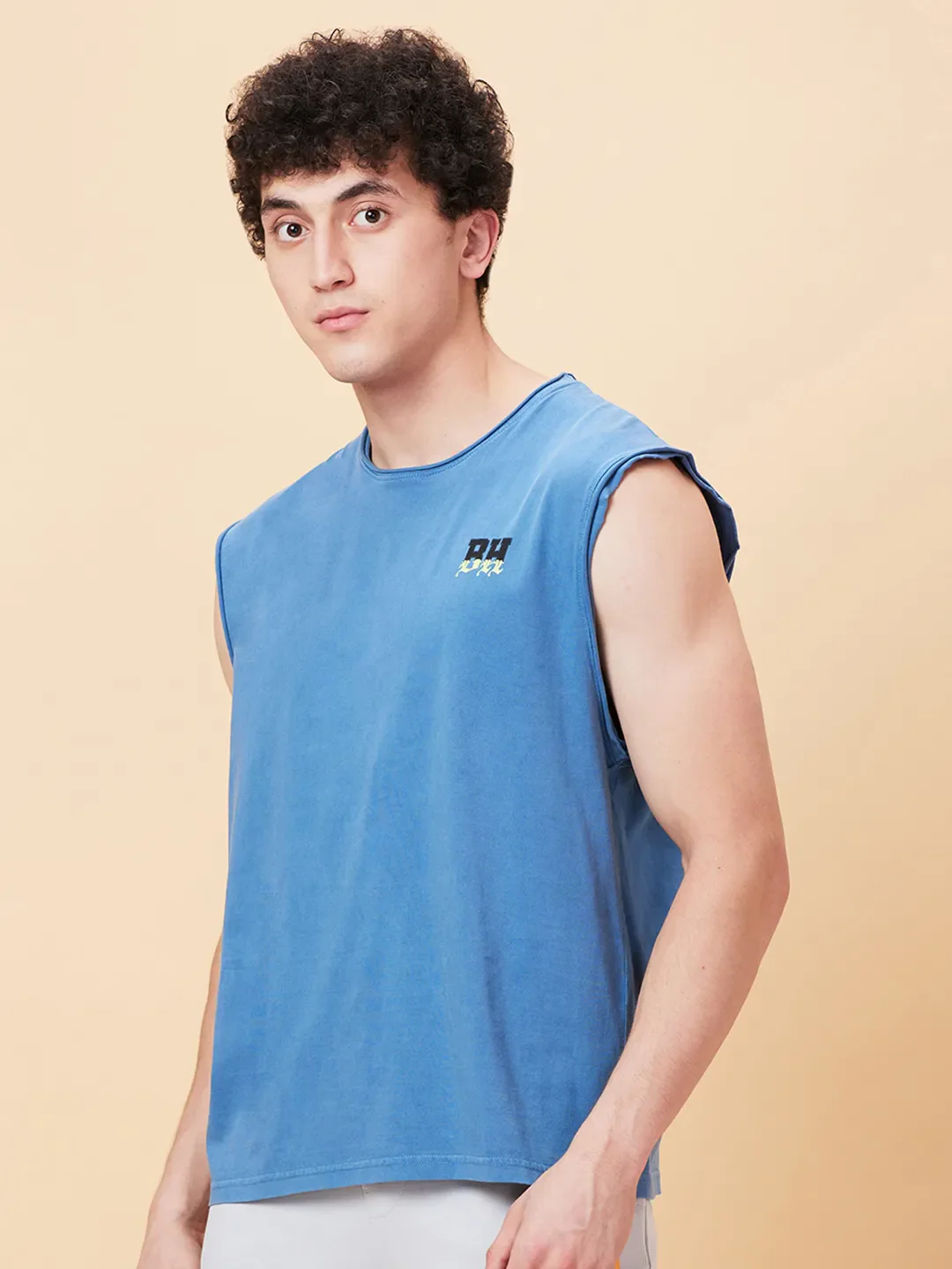 Navy Regular Fit Round Neck Men's T-Shirt by Being Human Clothing - Image 4