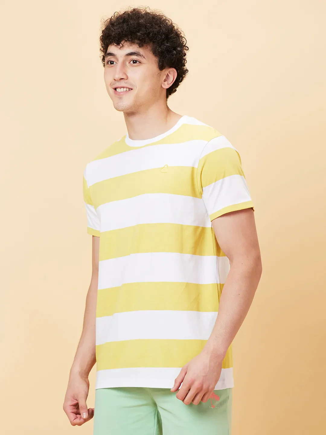 Off White Regular Fit Round Neck Men's T-Shirt by Being Human Clothing - Image 4
