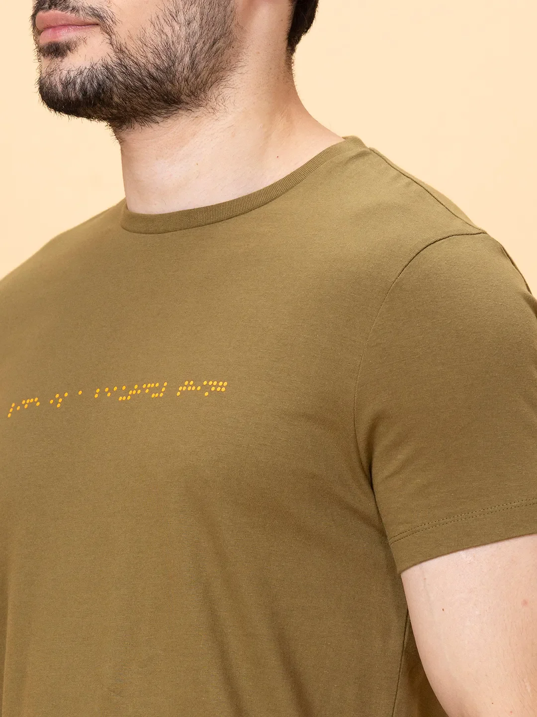 Green Regular Fit Men's Short Sleeves T-Shirt by Being Human Clothing - Image 5