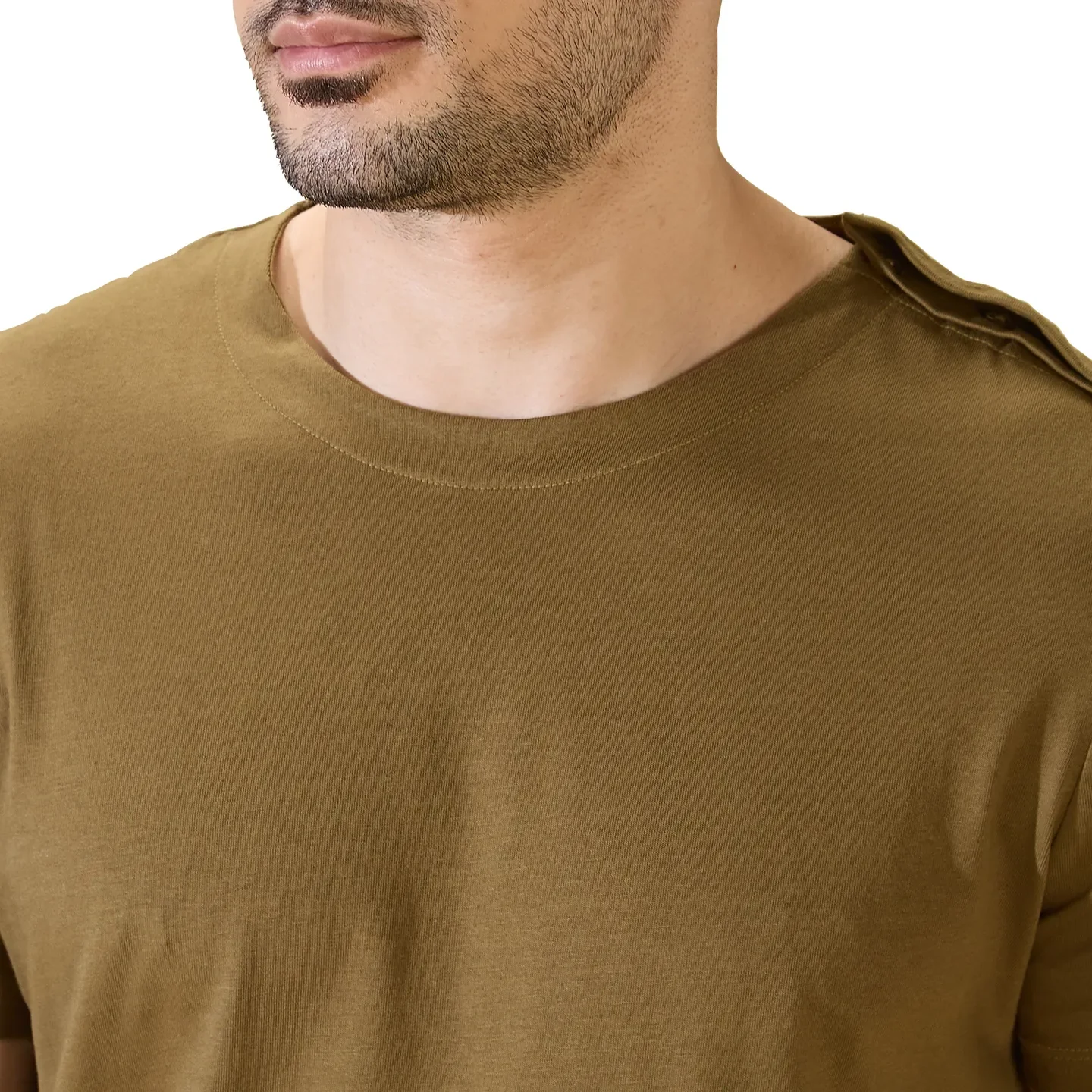 Olive Regular Fit Round Neck Men's T-Shirt by Being Human Clothing - Image 5