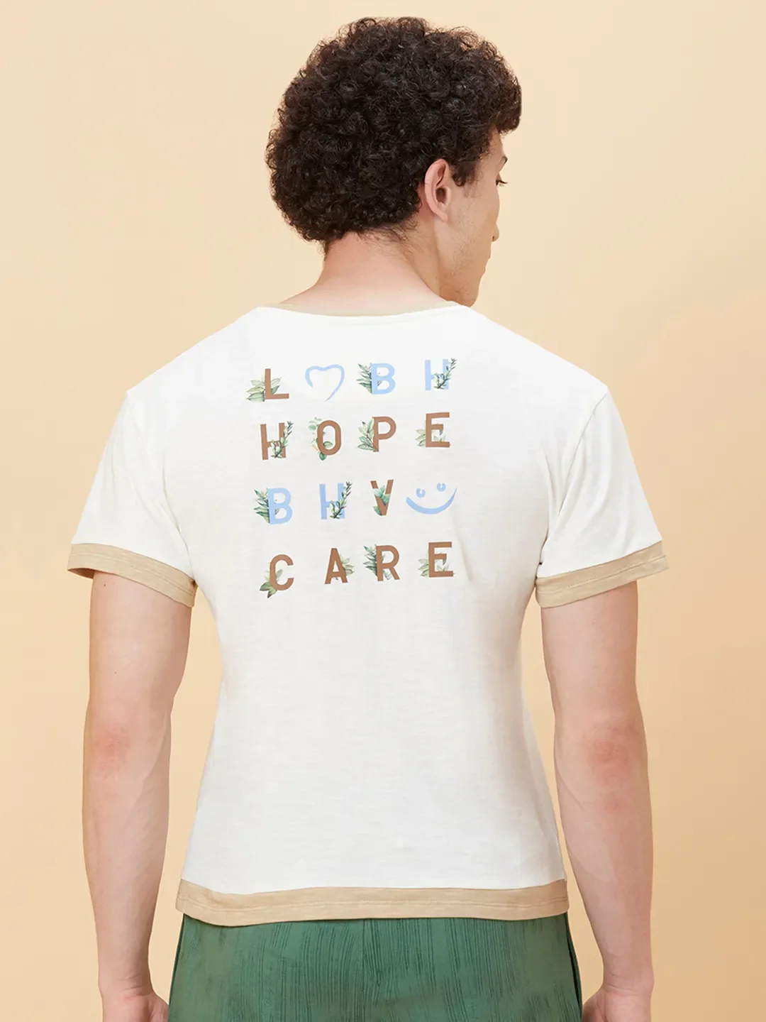 Snow White Regular Fit Round Neck Men's T-Shirt by Being Human Clothing - Image 4
