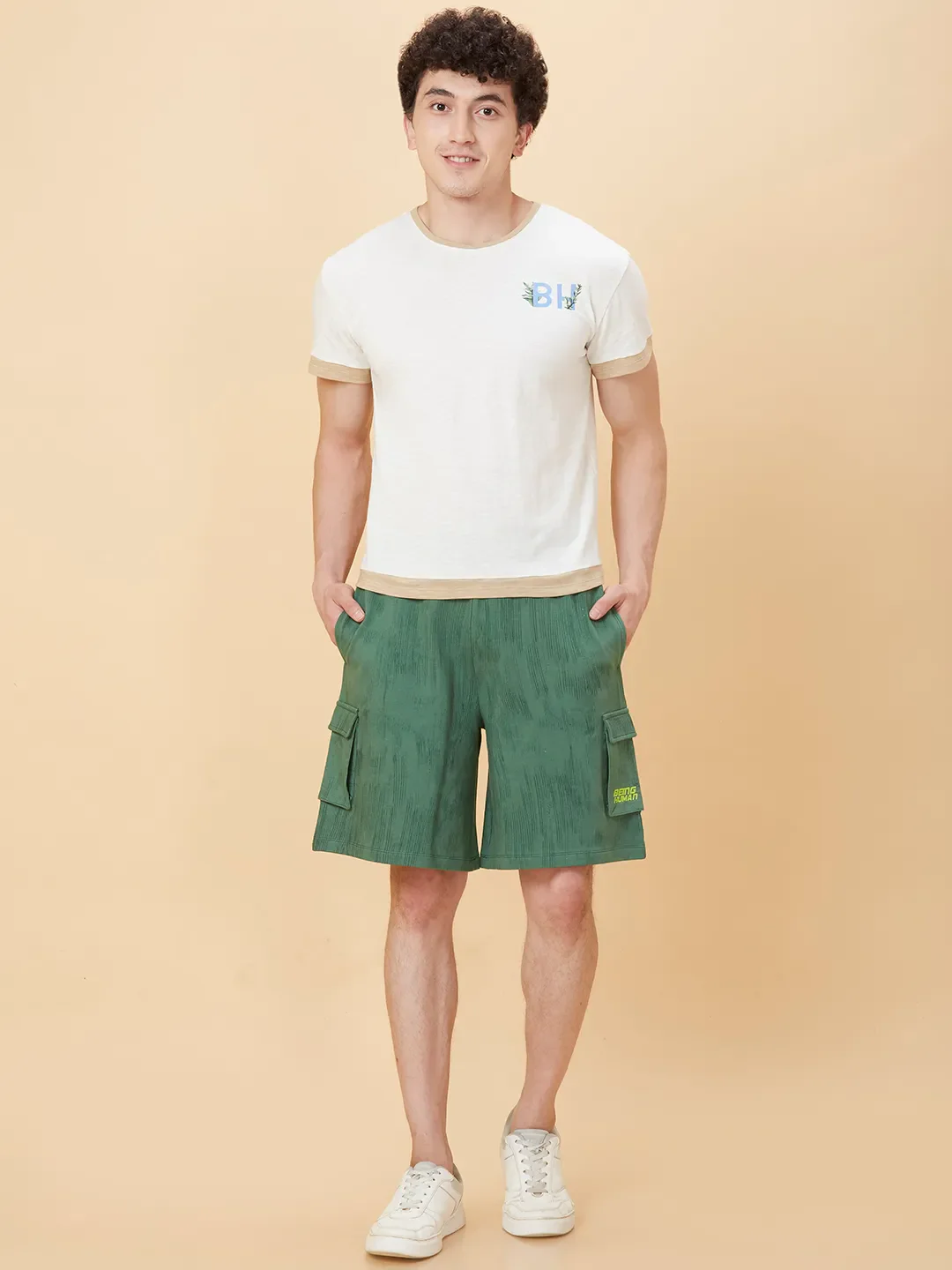Snow White Regular Fit Round Neck Men's T-Shirt by Being Human Clothing - Image 5