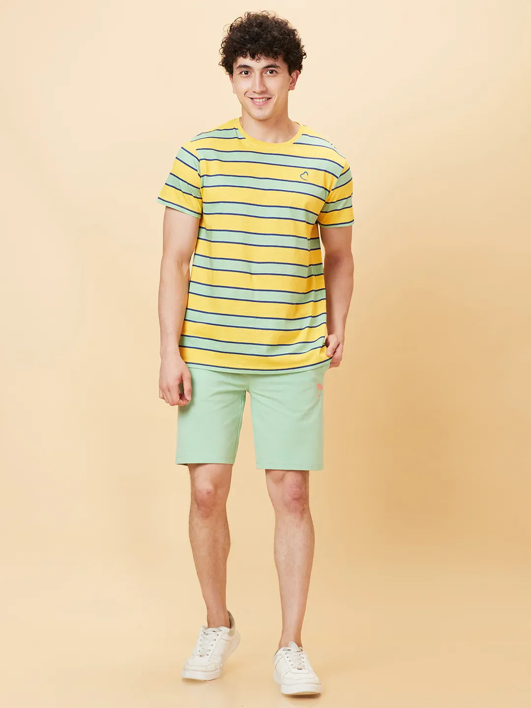 Yellow Regular Fit Round Neck Men's T-Shirt by Being Human Clothing - Image 2