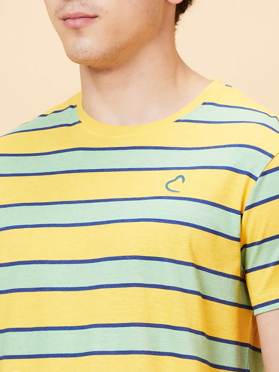 Yellow Regular Fit Round Neck Men's T-Shirt by Being Human Clothing - Image 5