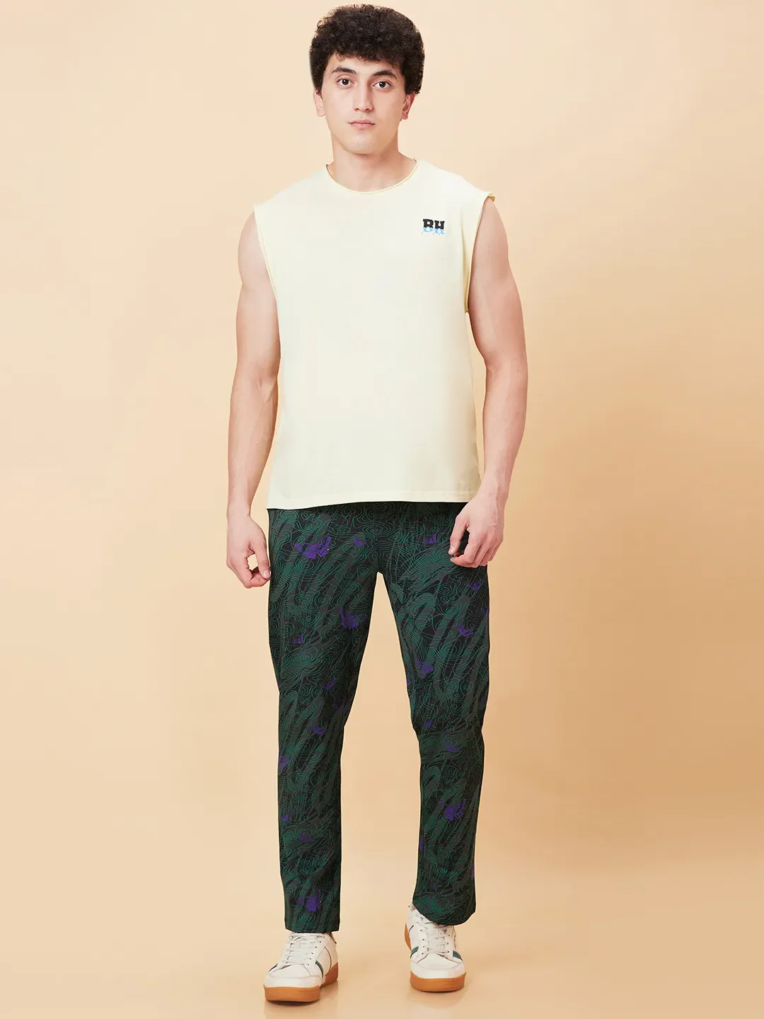 Grey Slim Wide Leg Fit Track Pants For Men By Being Human Clothing - Image 2